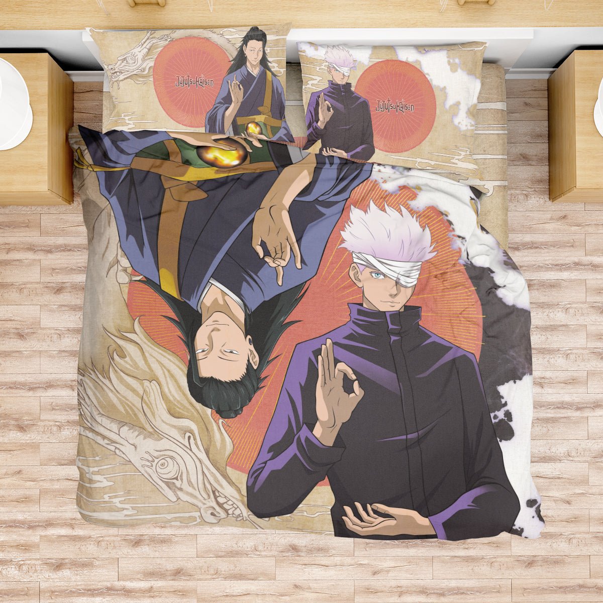 gojo-x-geto-cozy-bedding-set-374737 gojo x geto cozy bedding set 374737 - Gear Anime