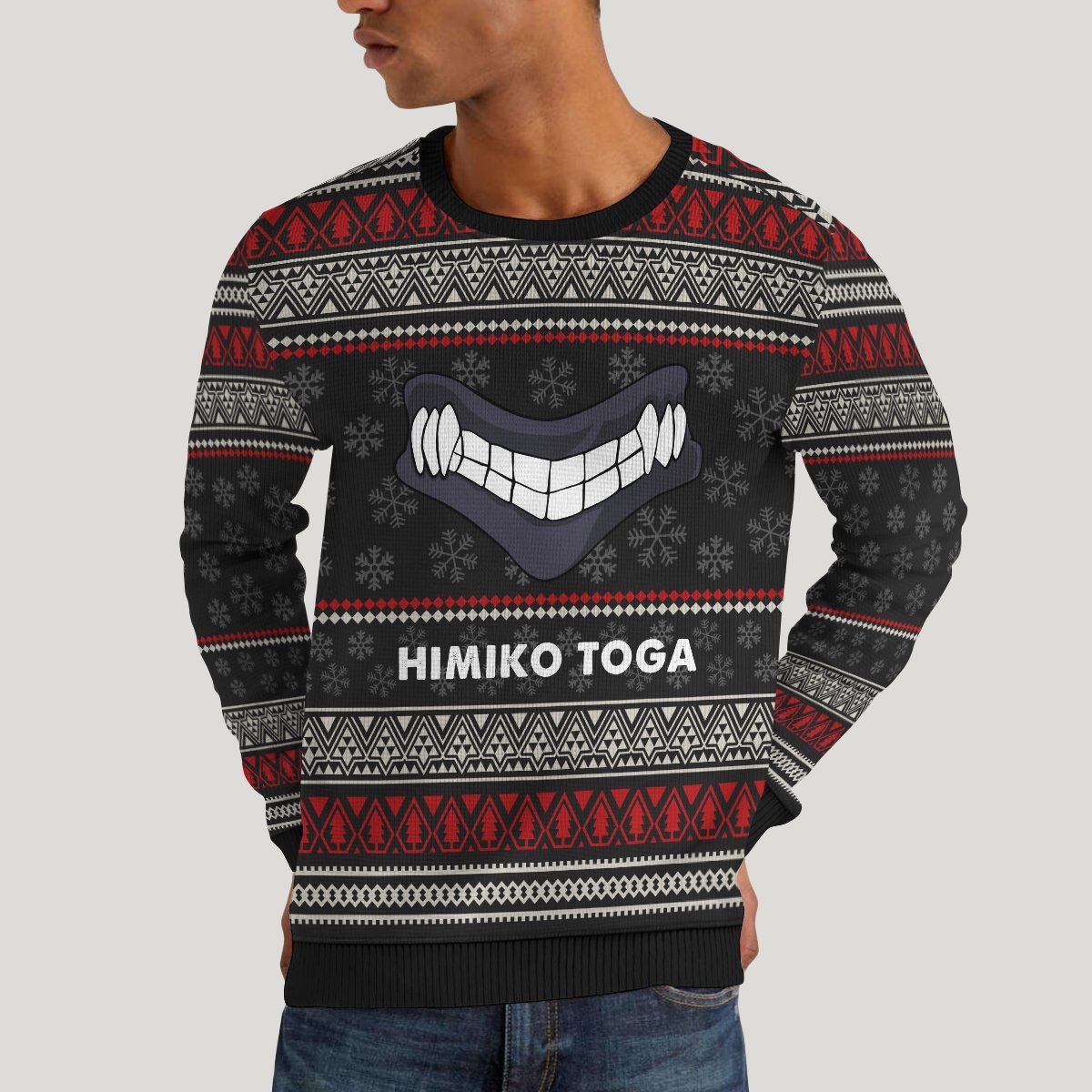 himiko-bite-xmas-unisex-wool-sweater-949430 himiko bite xmas unisex wool sweater 949430 - Gear Anime