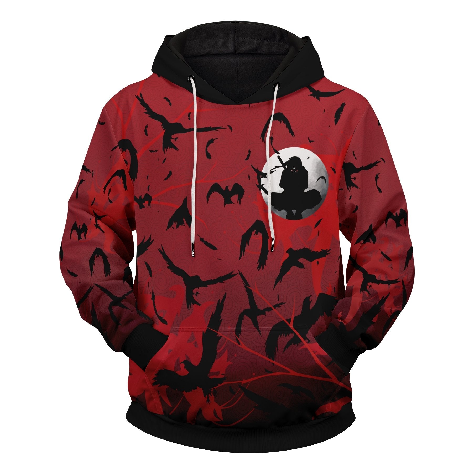 Naruto Hoodies - Itachi Crow Unisex Pullover Hoodie FH0709 3 - Gear Anime itachi crow unisex pullover hoodie 400739 - Gear Anime