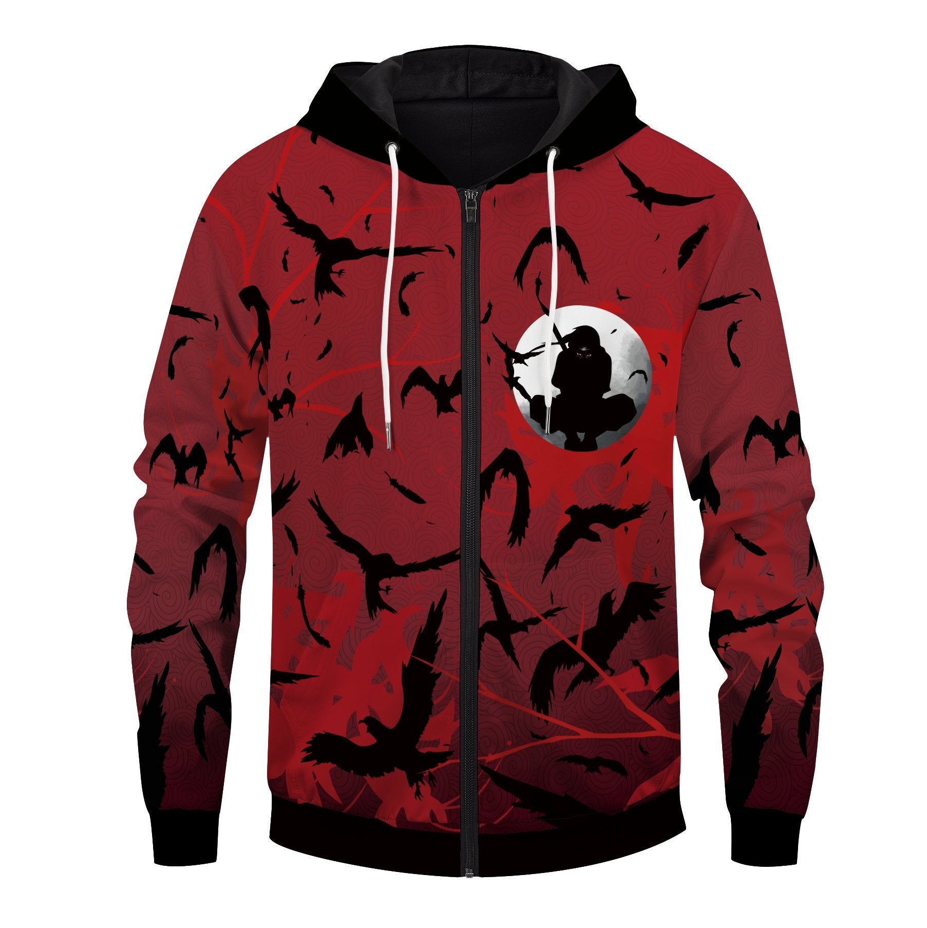 itachi-crow-unisex-zipped-hoodie-534610 itachi crow unisex zipped hoodie 534610 - Gear Anime