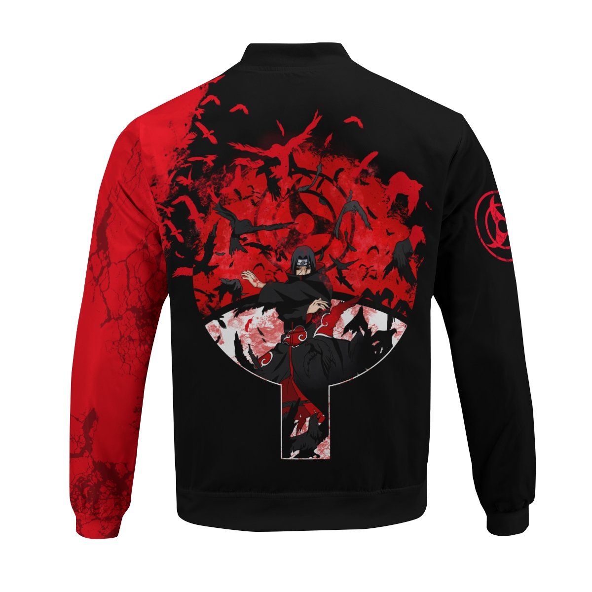 itachi-summoning-crow-bomber-jacket-121722 itachi summoning crow bomber jacket 121722 - Gear Anime