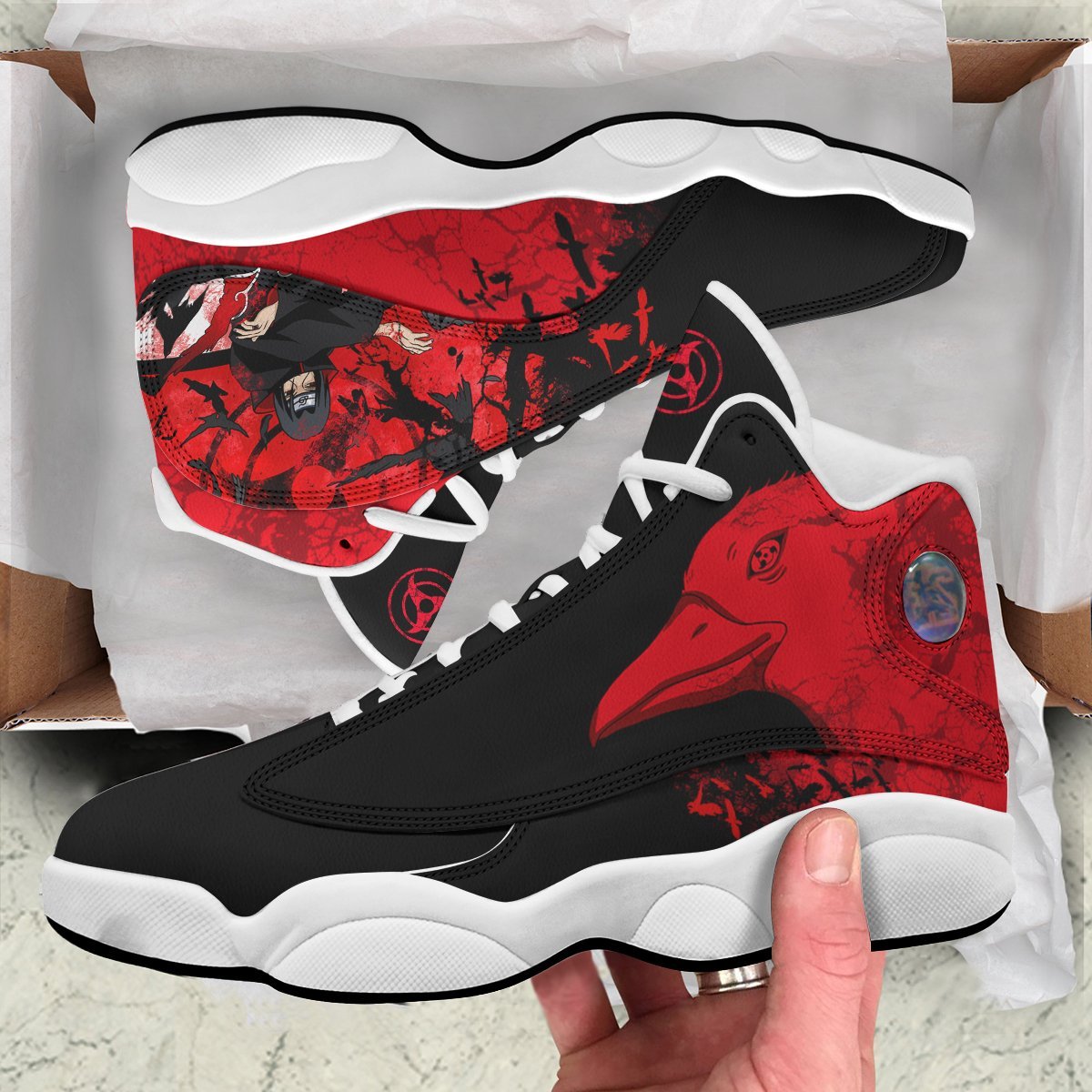 itachi-summoning-crow-high-cut-sneakers-415555 itachi summoning crow high cut sneakers 415555 - Gear Anime