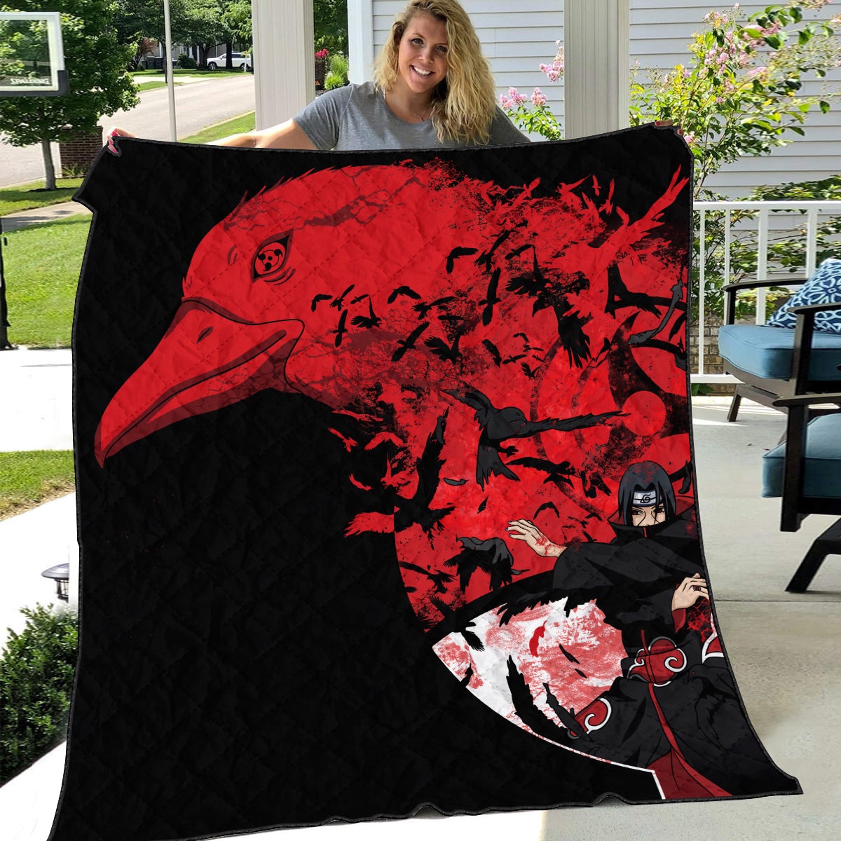 itachi-summoning-crow-quilt-blanket-278760 itachi summoning crow quilt blanket 278760 - Gear Anime