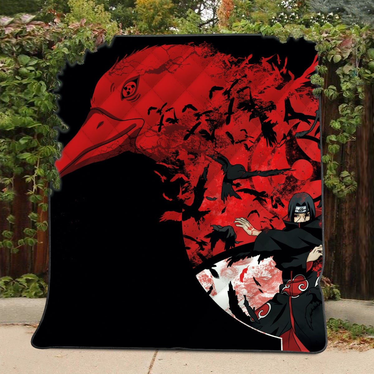 itachi-summoning-crow-quilt-blanket-320454 itachi summoning crow quilt blanket 320454 - Gear Anime