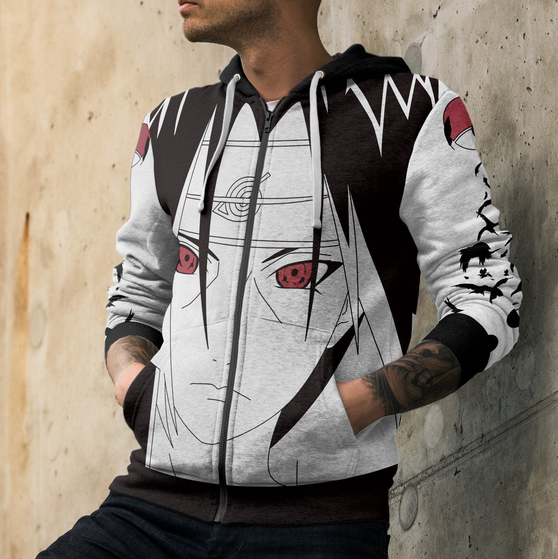 itachi-unisex-zipped-hoodie-108131 itachi unisex zipped hoodie 108131 - Gear Anime