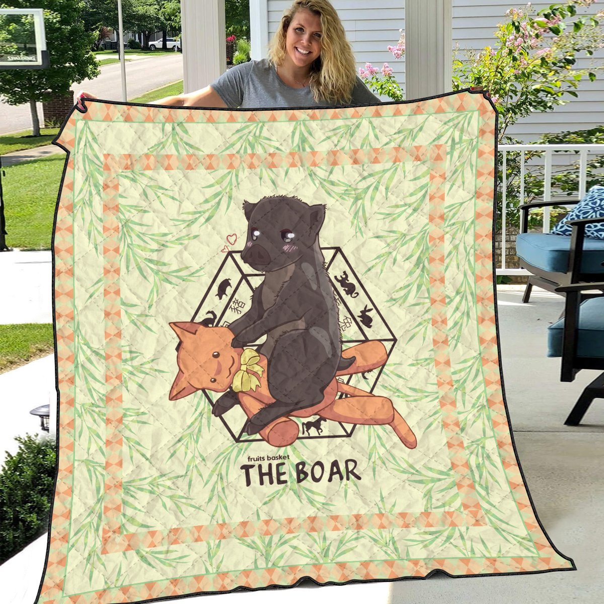 kagura-the-boar-quilt-blanket-172779 kagura the boar quilt blanket 172779 - Gear Anime