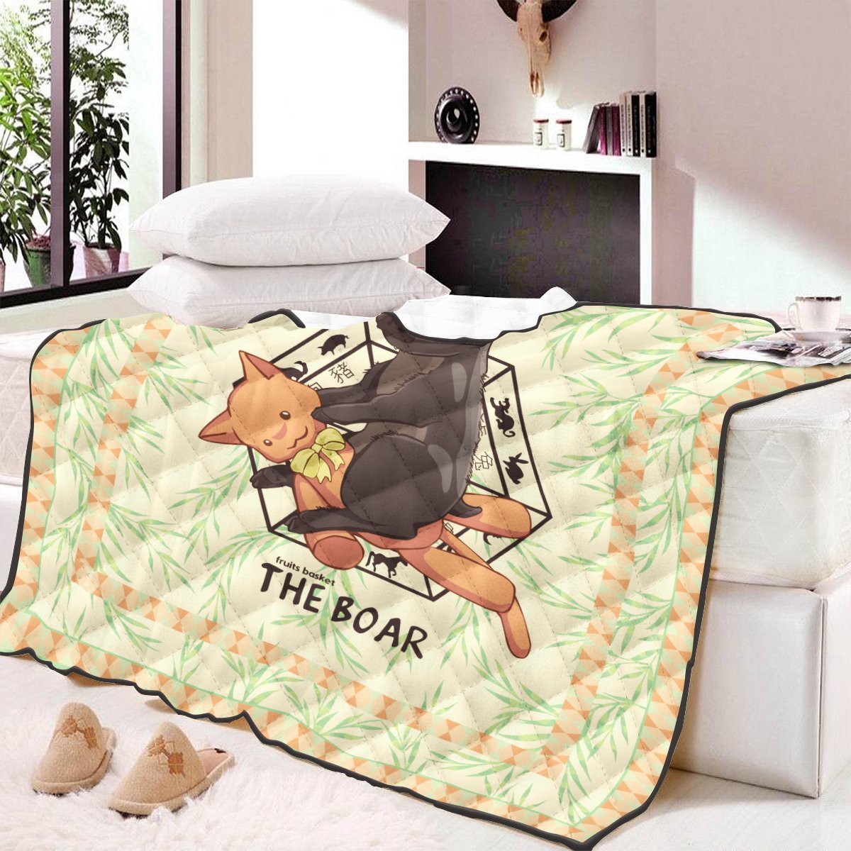 kagura-the-boar-quilt-blanket-804864 kagura the boar quilt blanket 804864 - Gear Anime