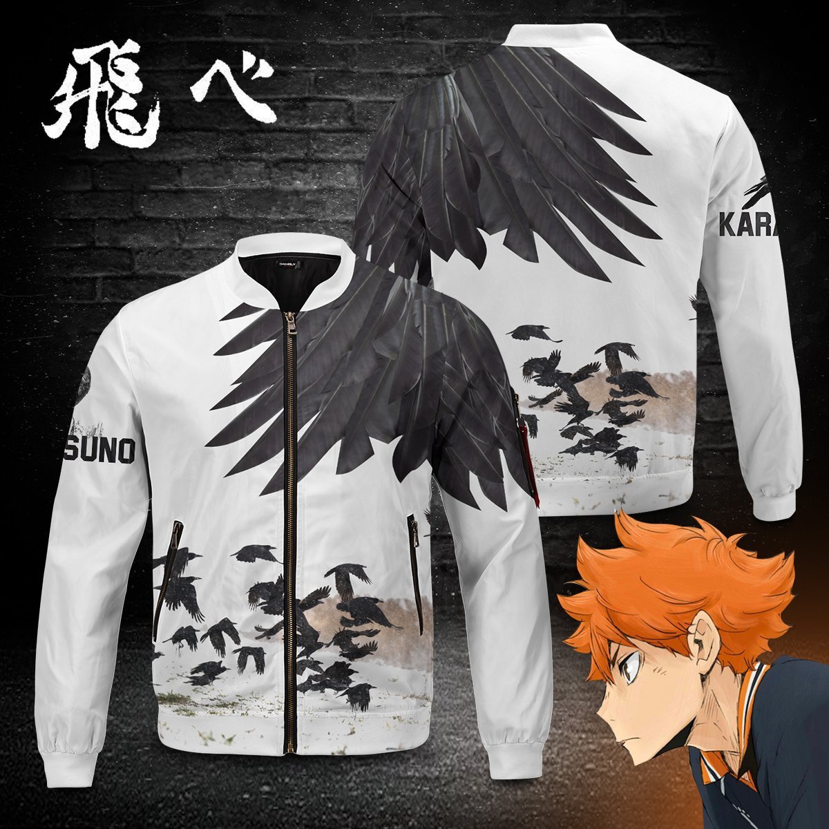 karasuno-crows-bomber-jacket-431767 karasuno crows bomber jacket 431767 - Gear Anime