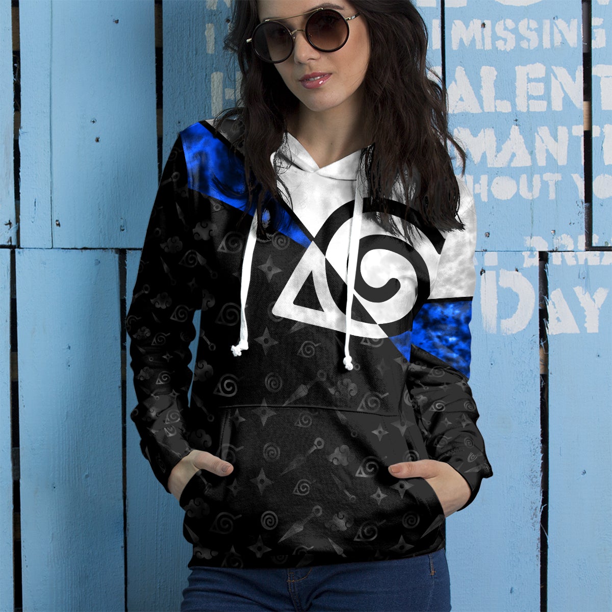 konoha-shuriken-kunai-unisex-pullover-hoodie-123314 konoha shuriken kunai unisex pullover hoodie 123314 - Gear Anime