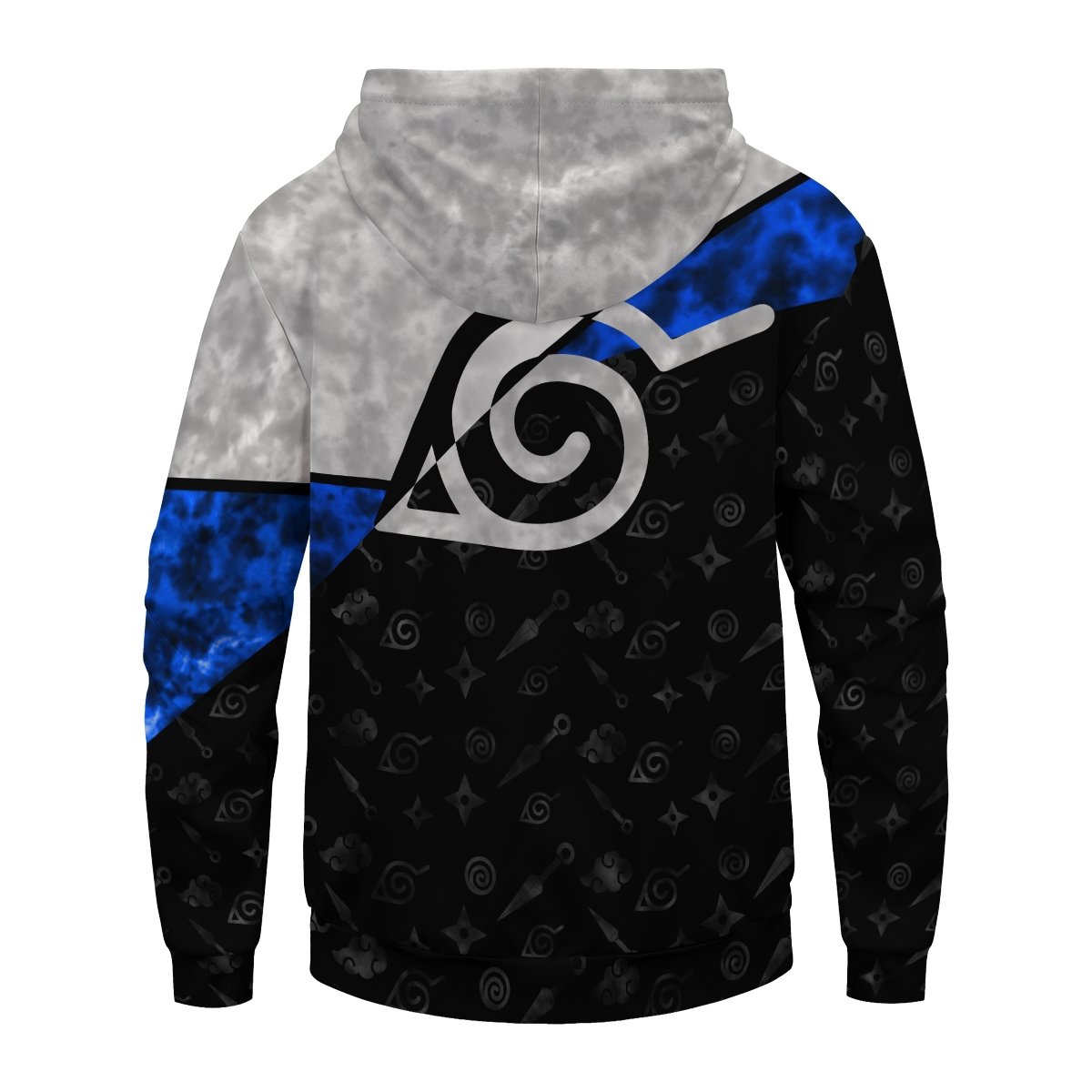 konoha-shuriken-kunai-unisex-pullover-hoodie-211103 konoha shuriken kunai unisex pullover hoodie 211103 - Gear Anime