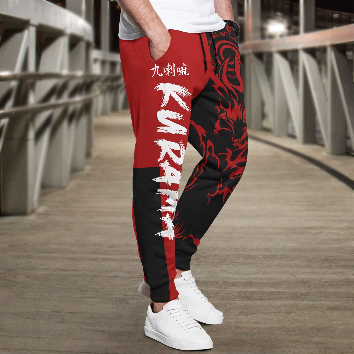 kurama-red-fashion-jogger-pants-855945 kurama red fashion jogger pants 855945 - Gear Anime