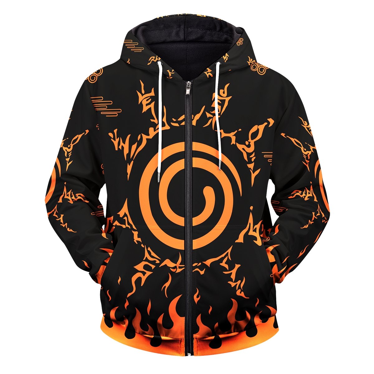 Naruto Hoodies - Kurama Unisex Zipped Hoodie FH0709 8 - Gear Anime kurama unisex zipped hoodie 526378 - Gear Anime
