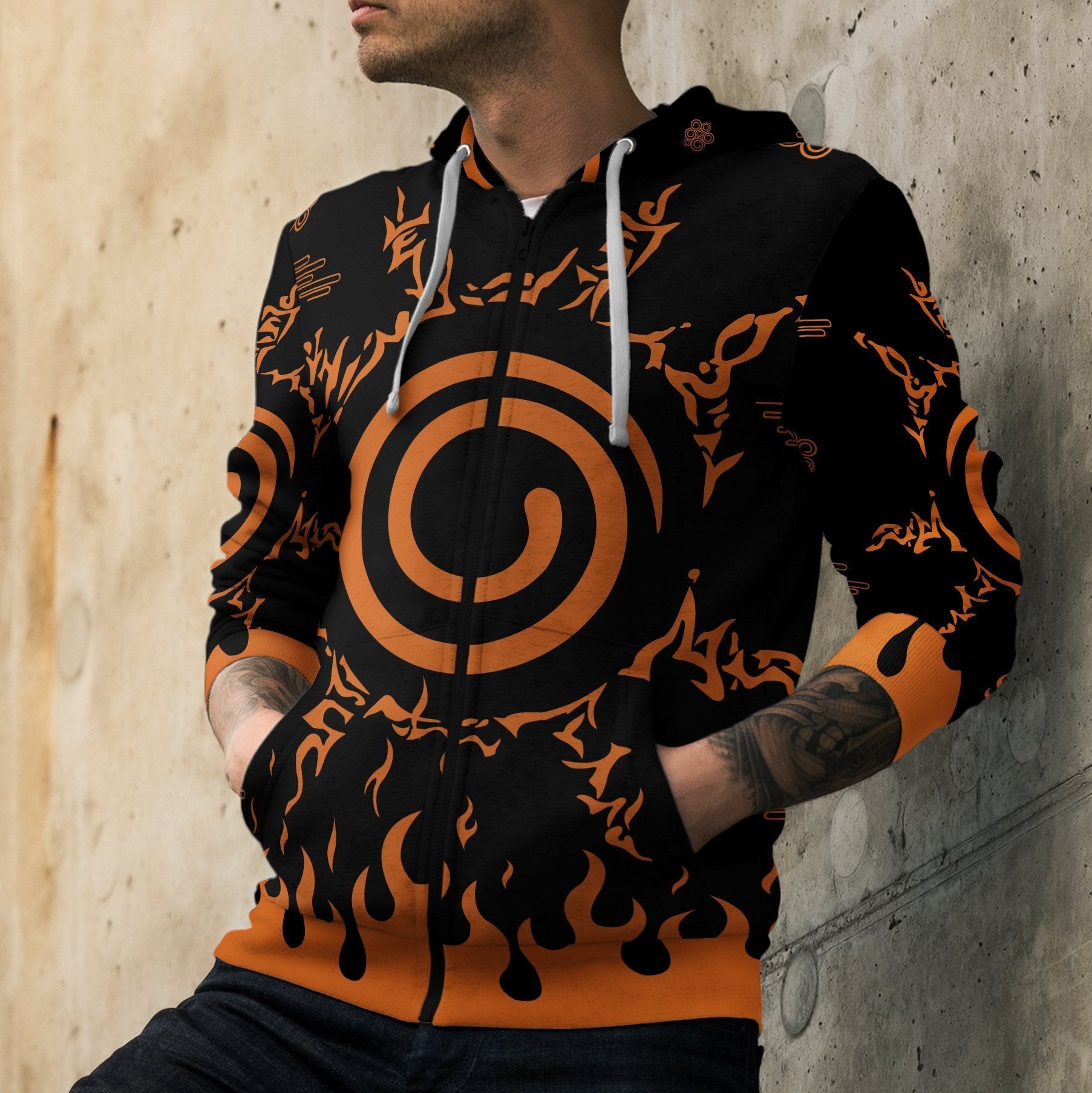 kurama-unisex-zipped-hoodie-629853 kurama unisex zipped hoodie 629853 - Gear Anime