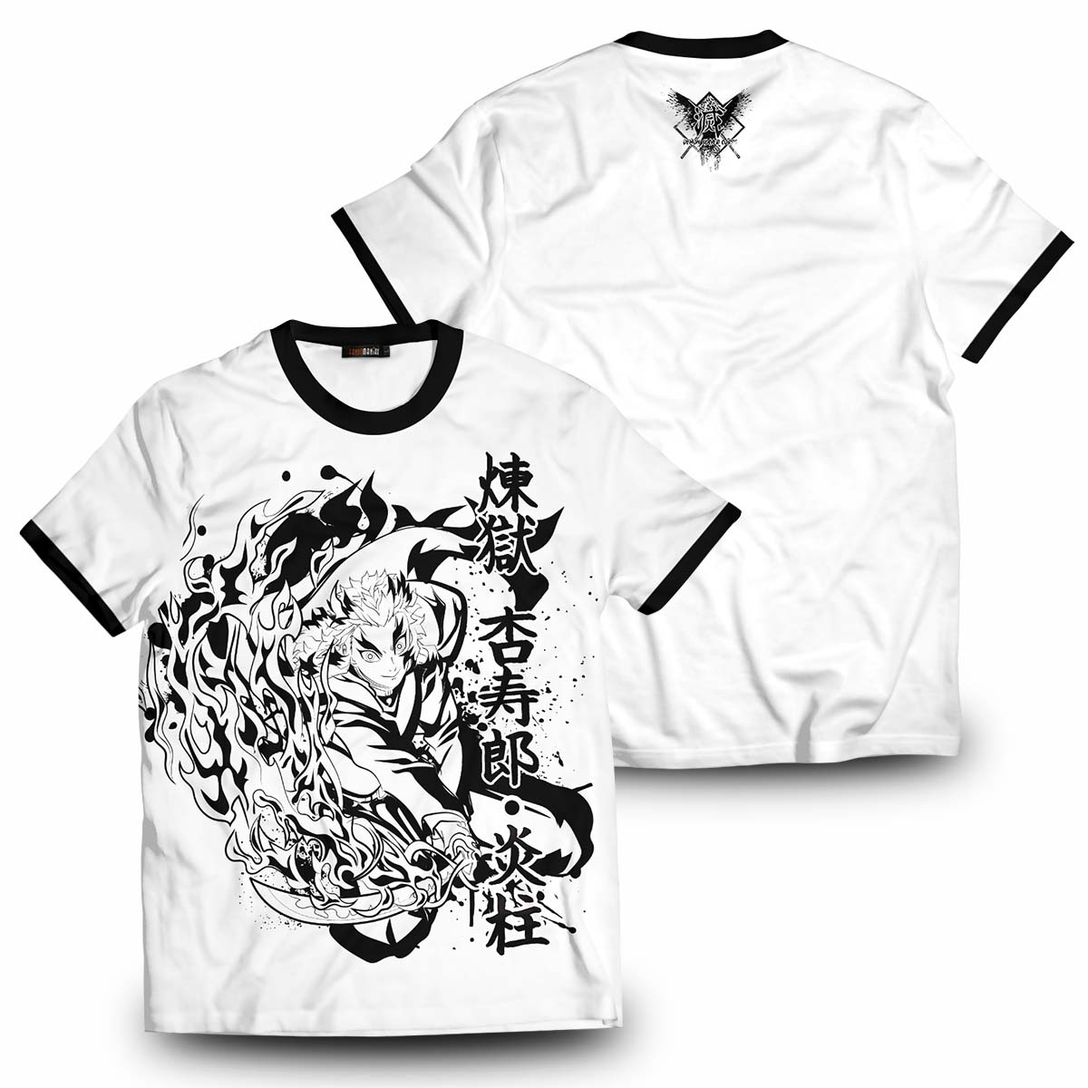 Demon Slayer T-Shirts - Kyojuro B&W Unisex T-Shirt FH0709 5 - Gear Anime kyojuro bw unisex t shirt 874179 - Gear Anime