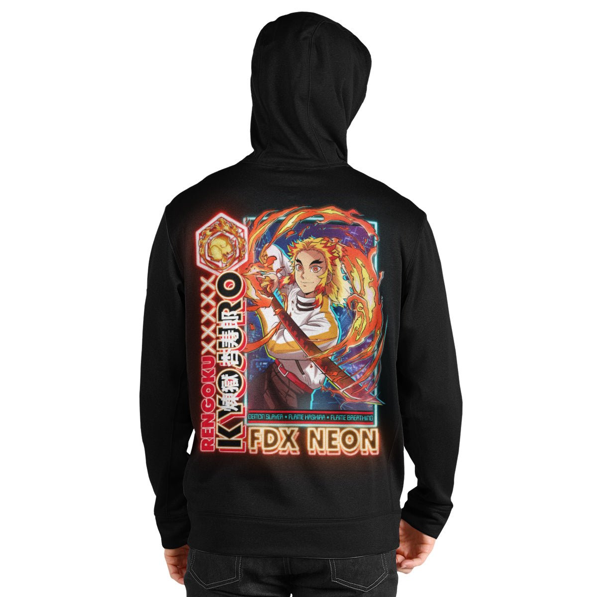 kyojuro-neon-unisex-pullover-hoodie-827032 kyojuro neon unisex pullover hoodie 827032 - Gear Anime