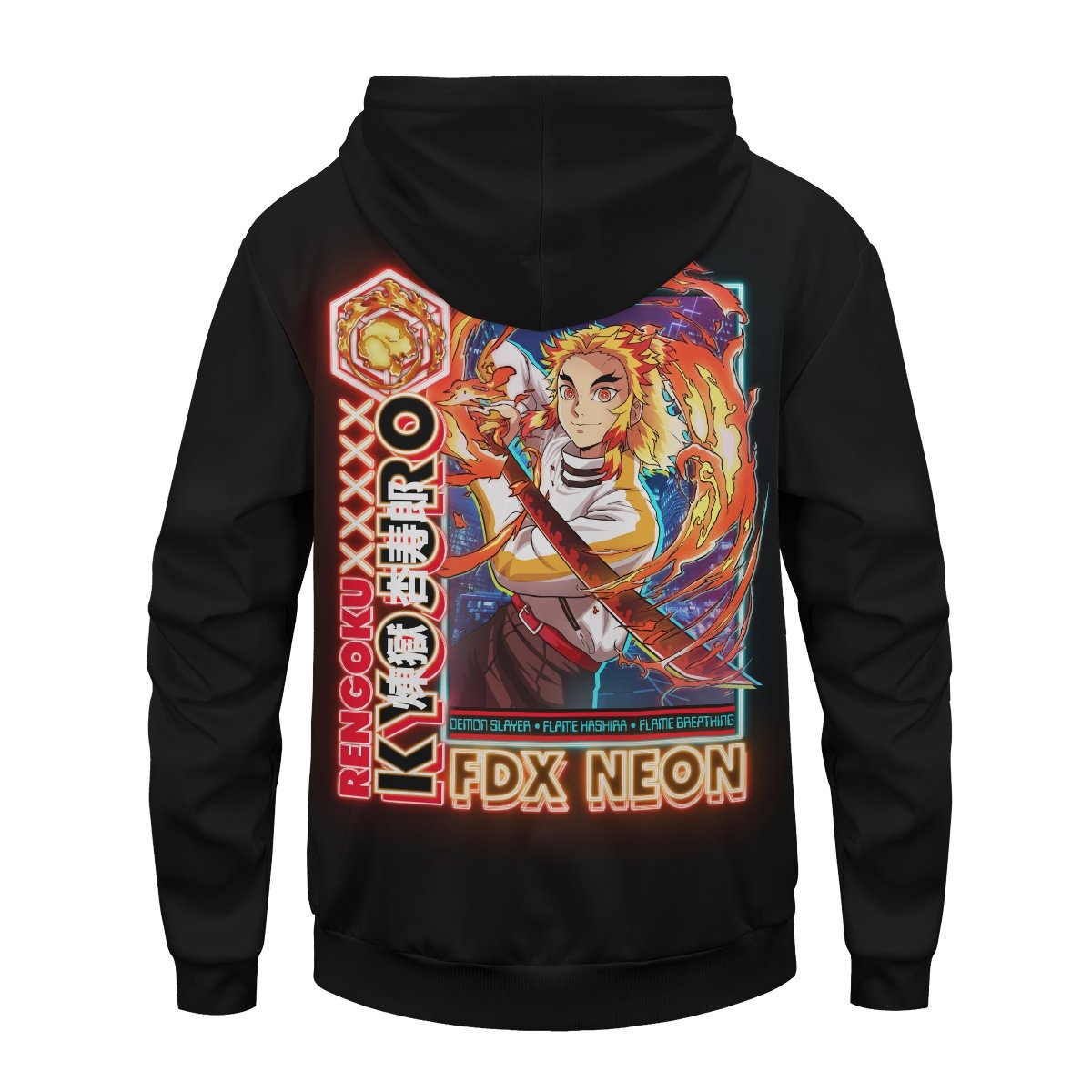 kyojuro-neon-unisex-pullover-hoodie-945219 kyojuro neon unisex pullover hoodie 945219 - Gear Anime