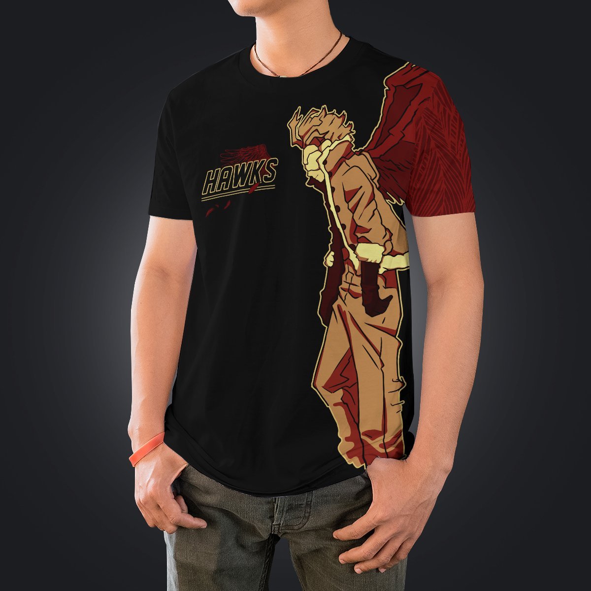 mha-hero-hawks-unisex-t-shirt-460007 mha hero hawks unisex t shirt 460007 - Gear Anime