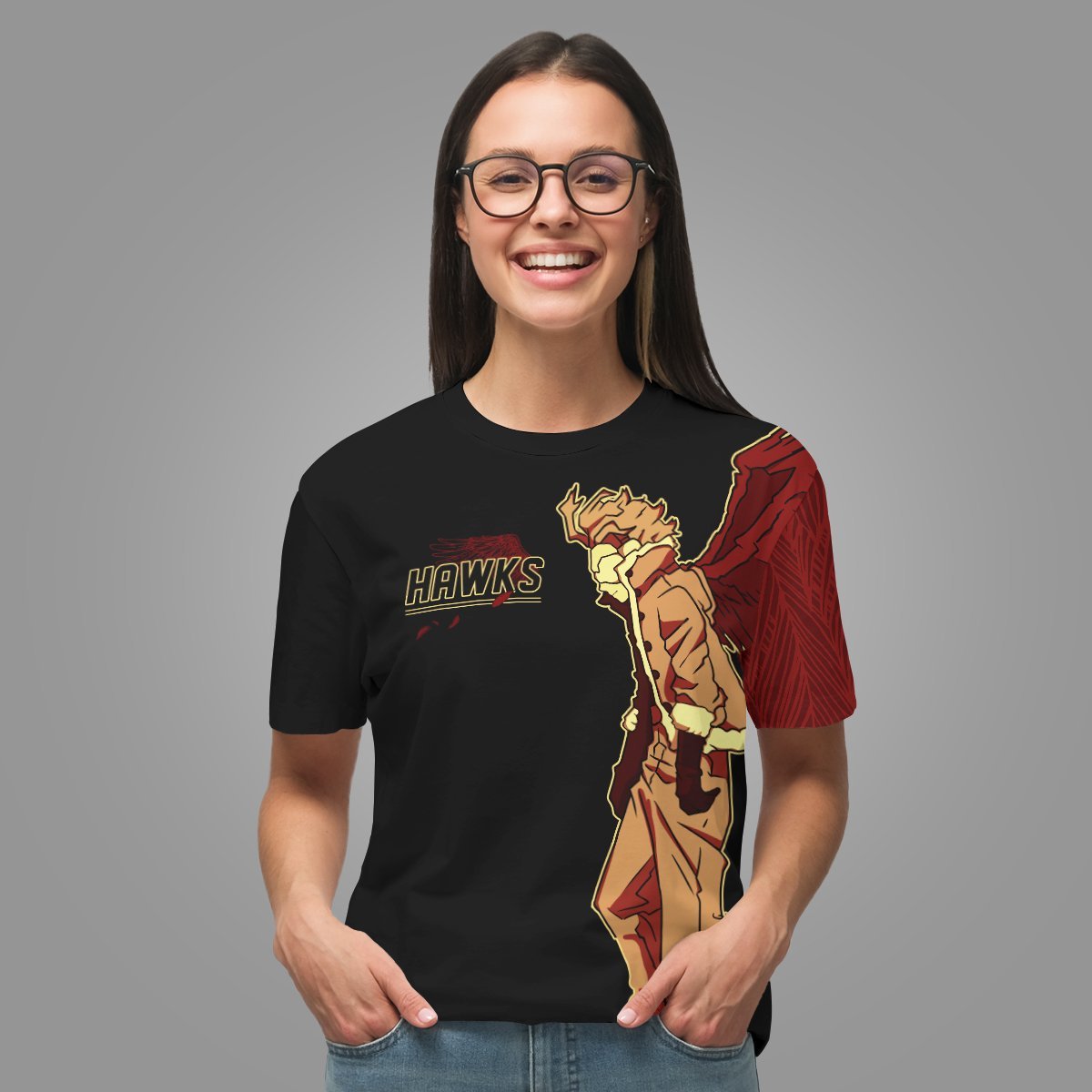 mha-hero-hawks-unisex-t-shirt-813959 mha hero hawks unisex t shirt 813959 - Gear Anime