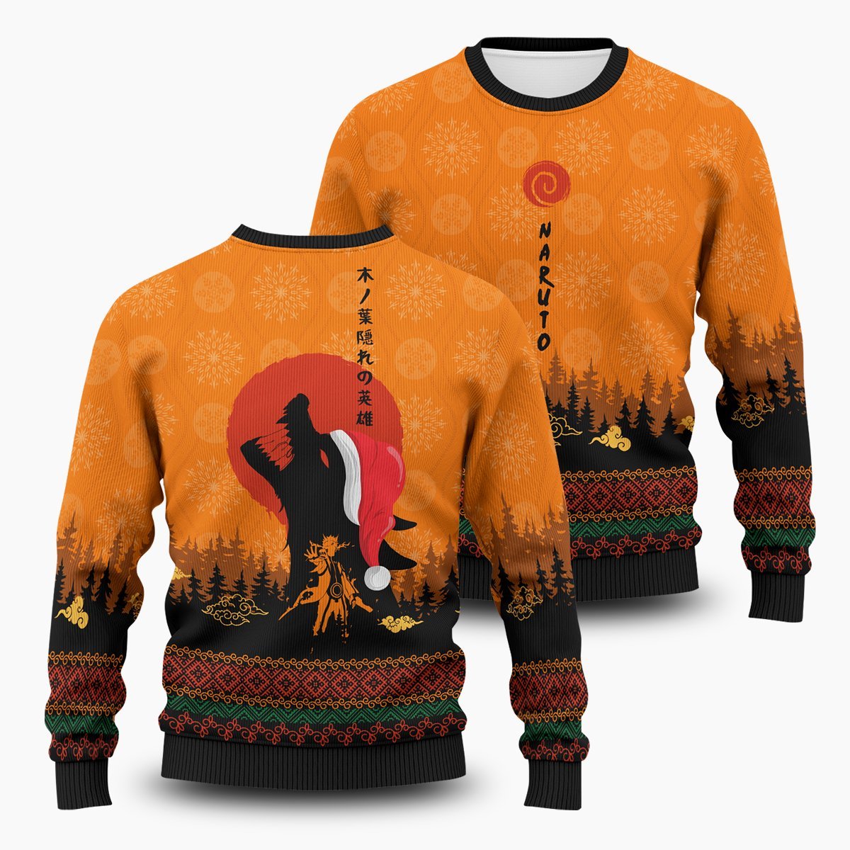 Naruto Sweaters - Naruto Kyubi Unisex Wool Sweater FH0709 8 - Gear Anime naruto kyubi unisex wool sweater 478432 - Gear Anime