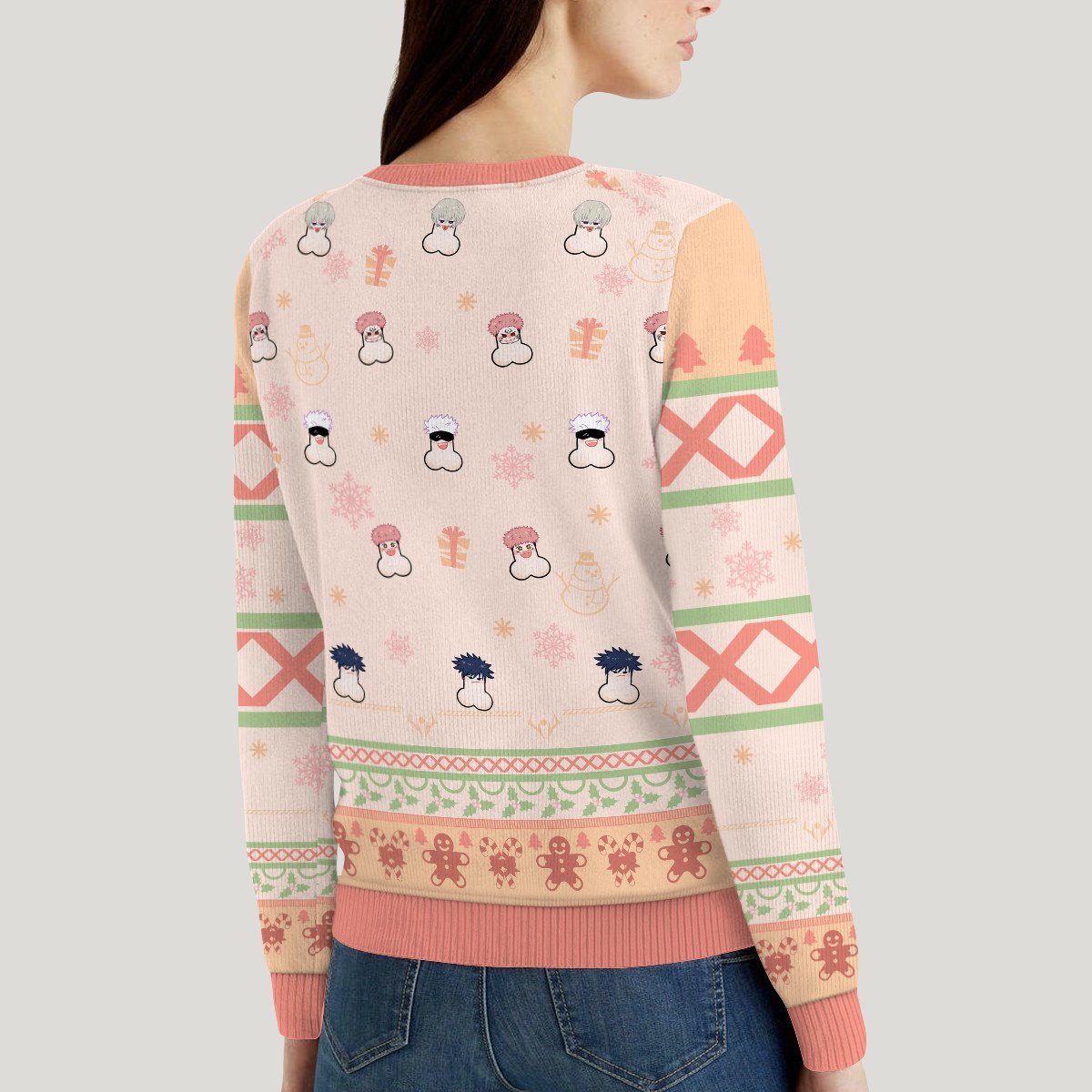 naughty-jjk-xmas-unisex-wool-sweater-157553 naughty jjk xmas unisex wool sweater 157553 - Gear Anime