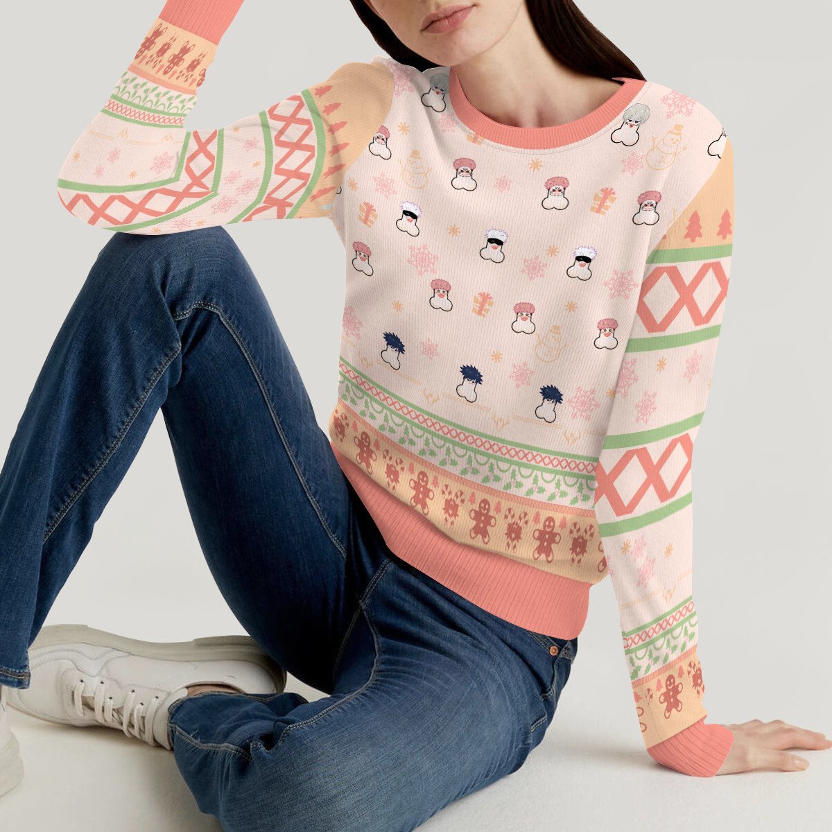 naughty-jjk-xmas-unisex-wool-sweater-317182 naughty jjk xmas unisex wool sweater 317182 - Gear Anime