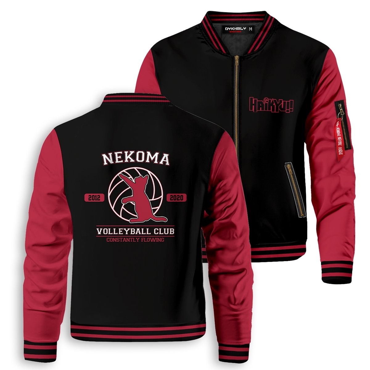 Haikyuu Jackets - Nekoma Constantly Flowing Bomber Jacket FH0709 7 - Gear Anime nekoma constantly flowing bomber jacket 725059 - Gear Anime