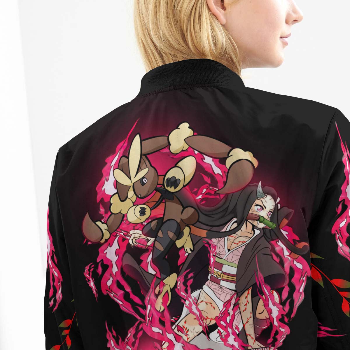 nezuko-collab-bomber-jacket-218714 nezuko collab bomber jacket 218714 - Gear Anime