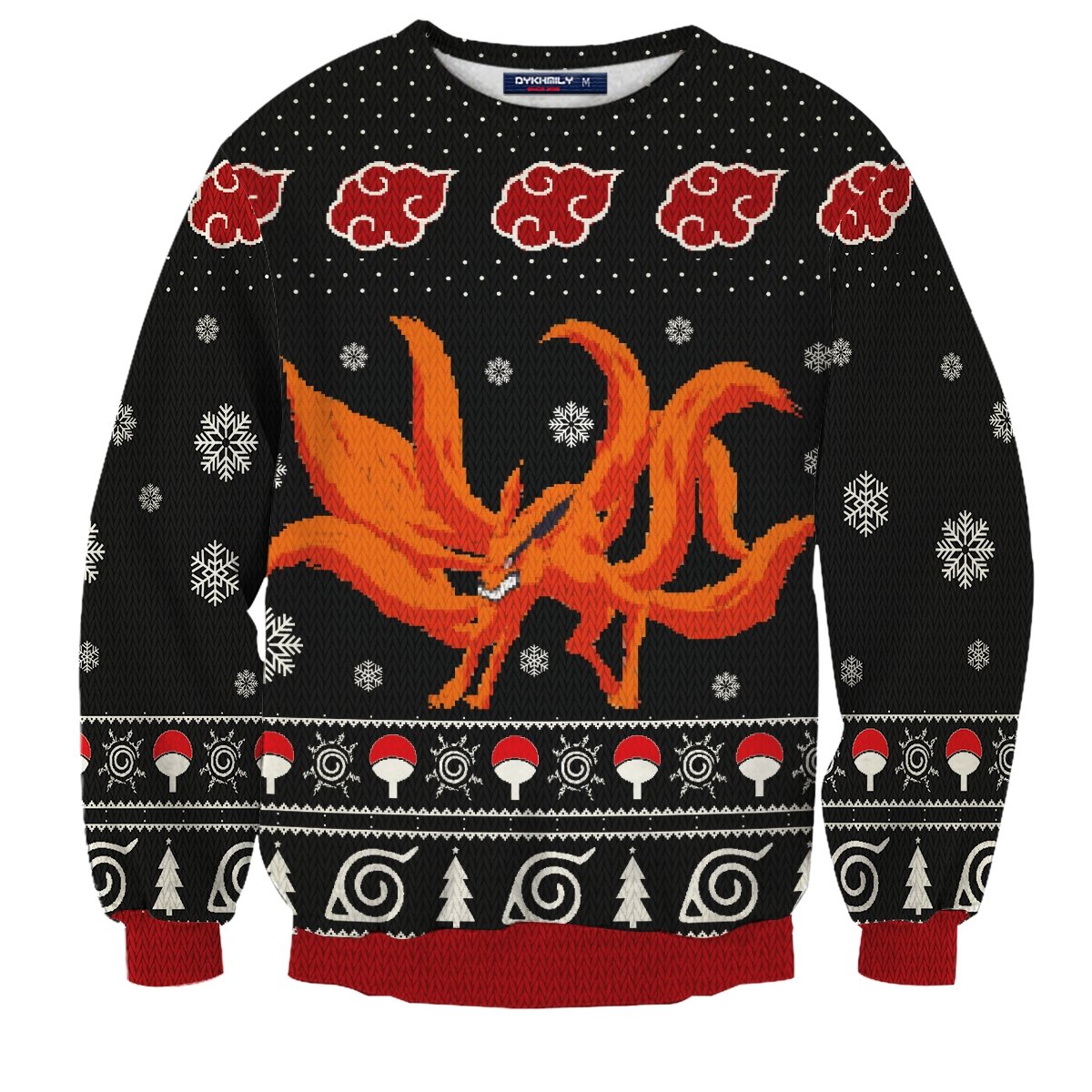 Naruto Sweaters - Nine Tailed Christmas Unisex Wool Sweater FH0709 9 - Gear Anime nine tailed christmas unisex wool sweater 133087 - Gear Anime