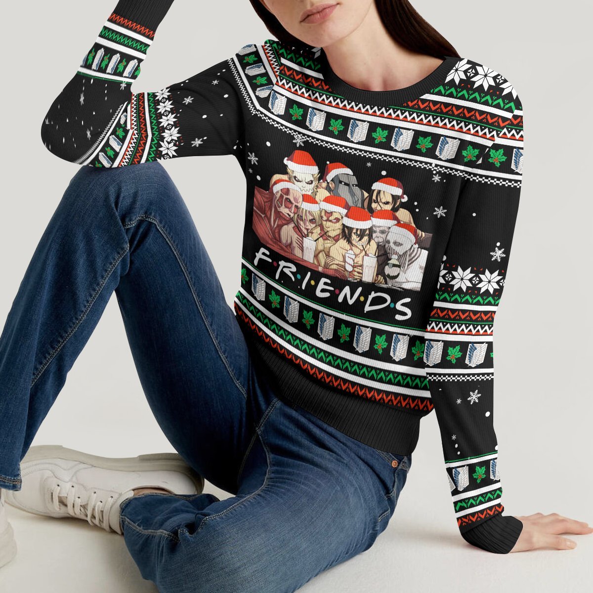 nine-titans-friends-unisex-wool-sweater-101259 nine titans friends unisex wool sweater 101259 - Gear Anime