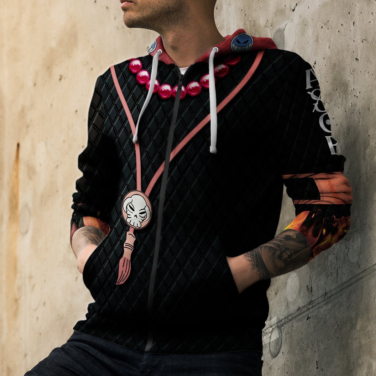 one-piece-ace-unisex-zipped-hoodie-247075 one piece ace unisex zipped hoodie 247075 - Gear Anime