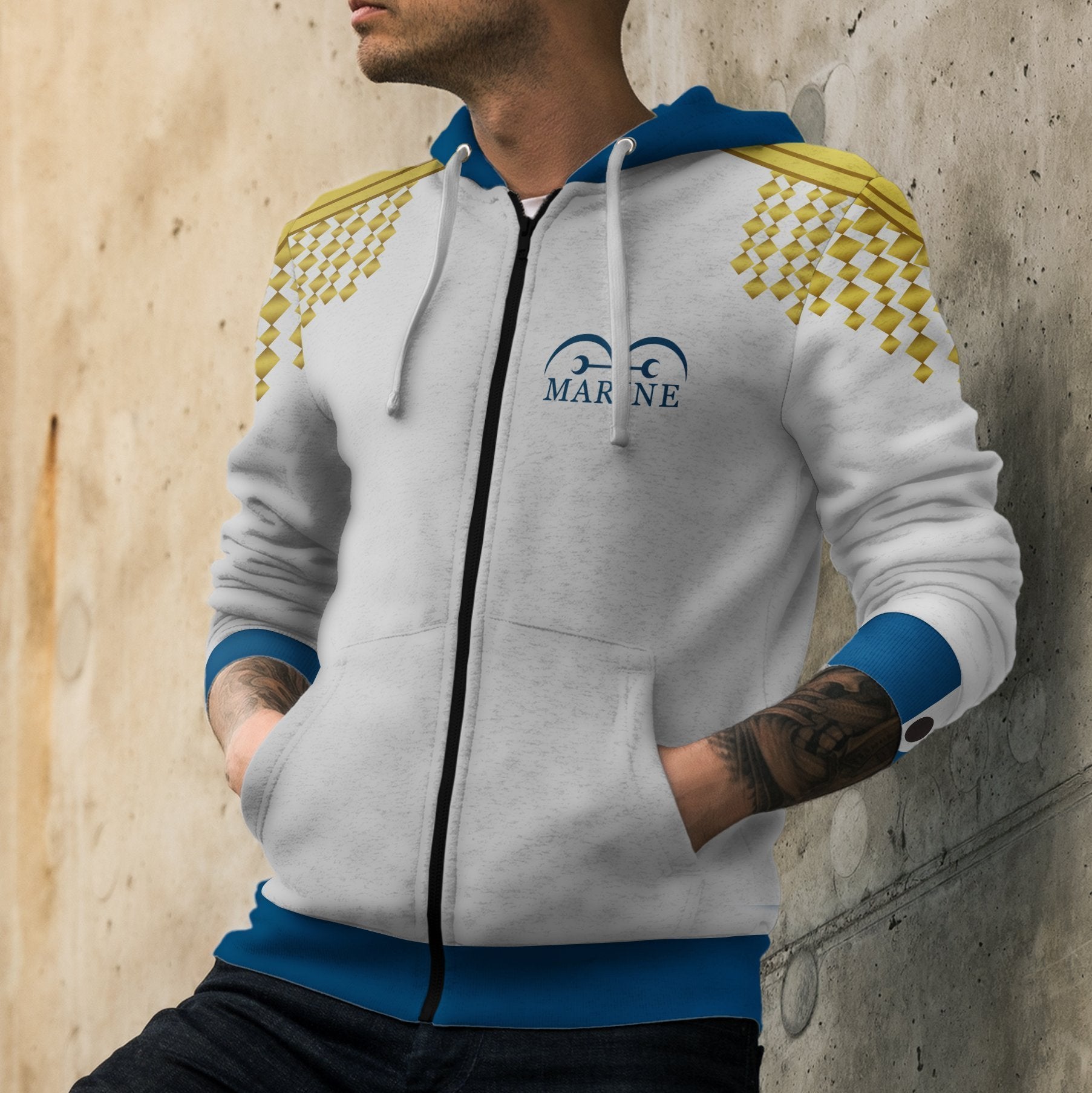 one-piece-marine-unisex-zipped-hoodie-220817 one piece marine unisex zipped hoodie 220817 - Gear Anime