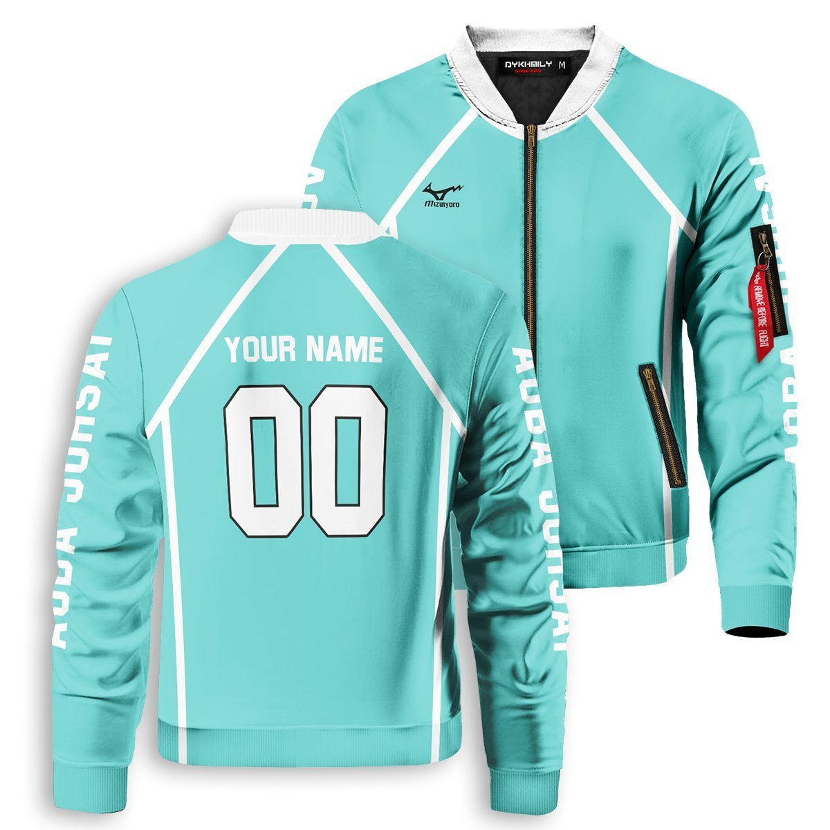 personalized aoba johsai libero bomber jacket 704534 - Gear Anime