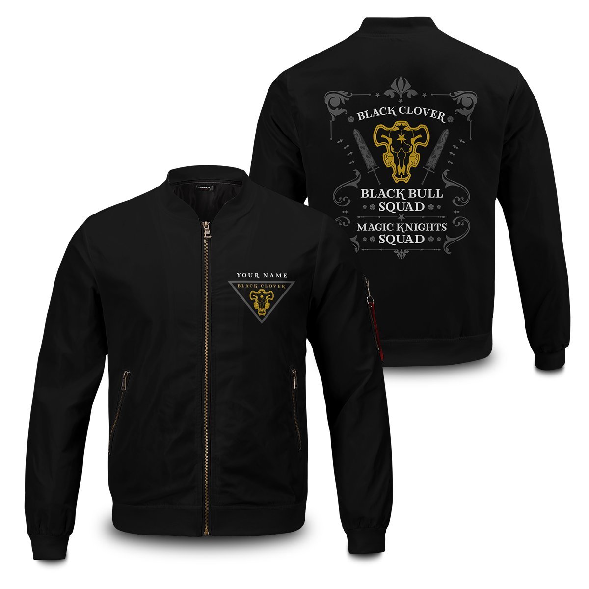 personalized black bull squad bomber jacket 352163 - Gear Anime