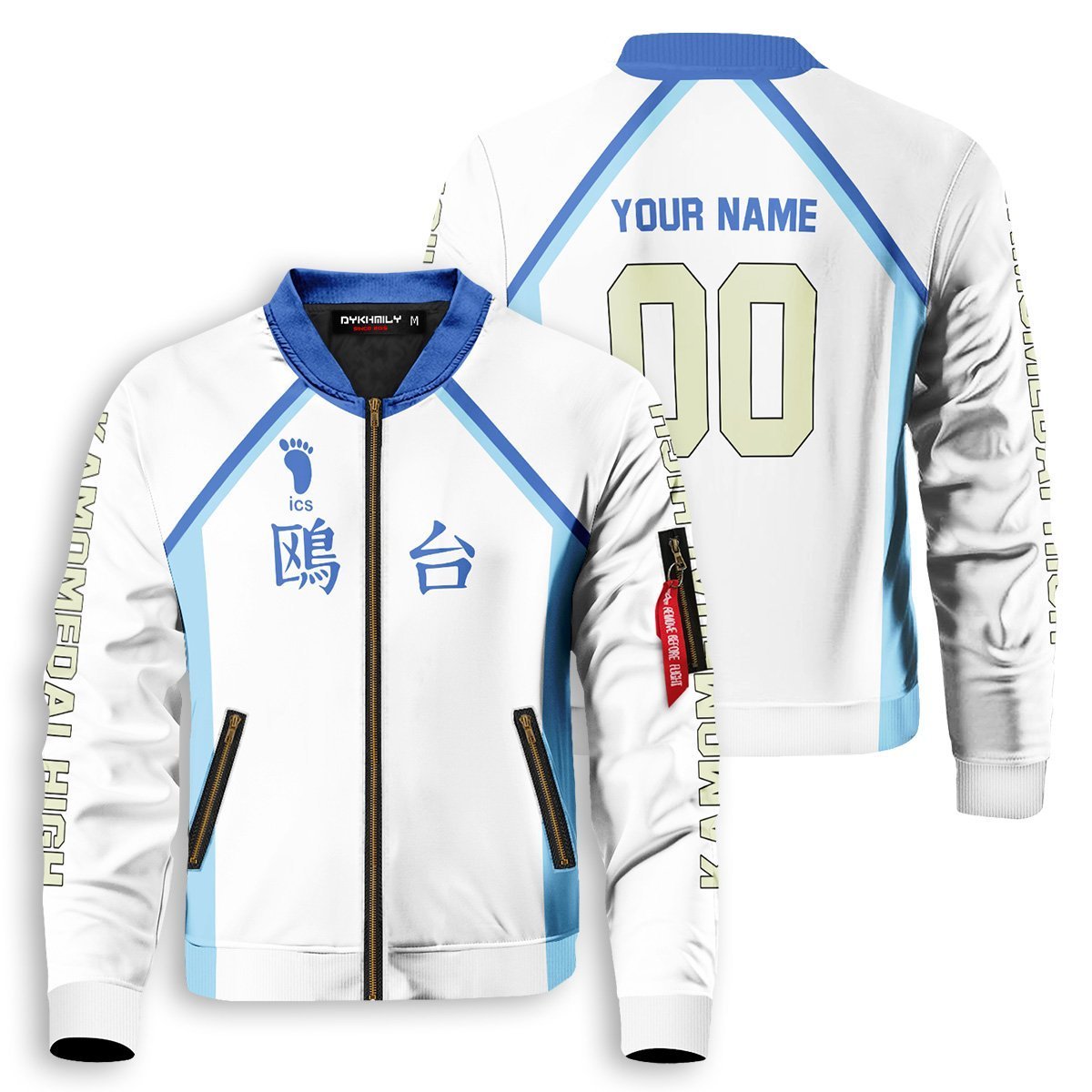 personalized team kamomedai bomber jacket 953255 - Gear Anime