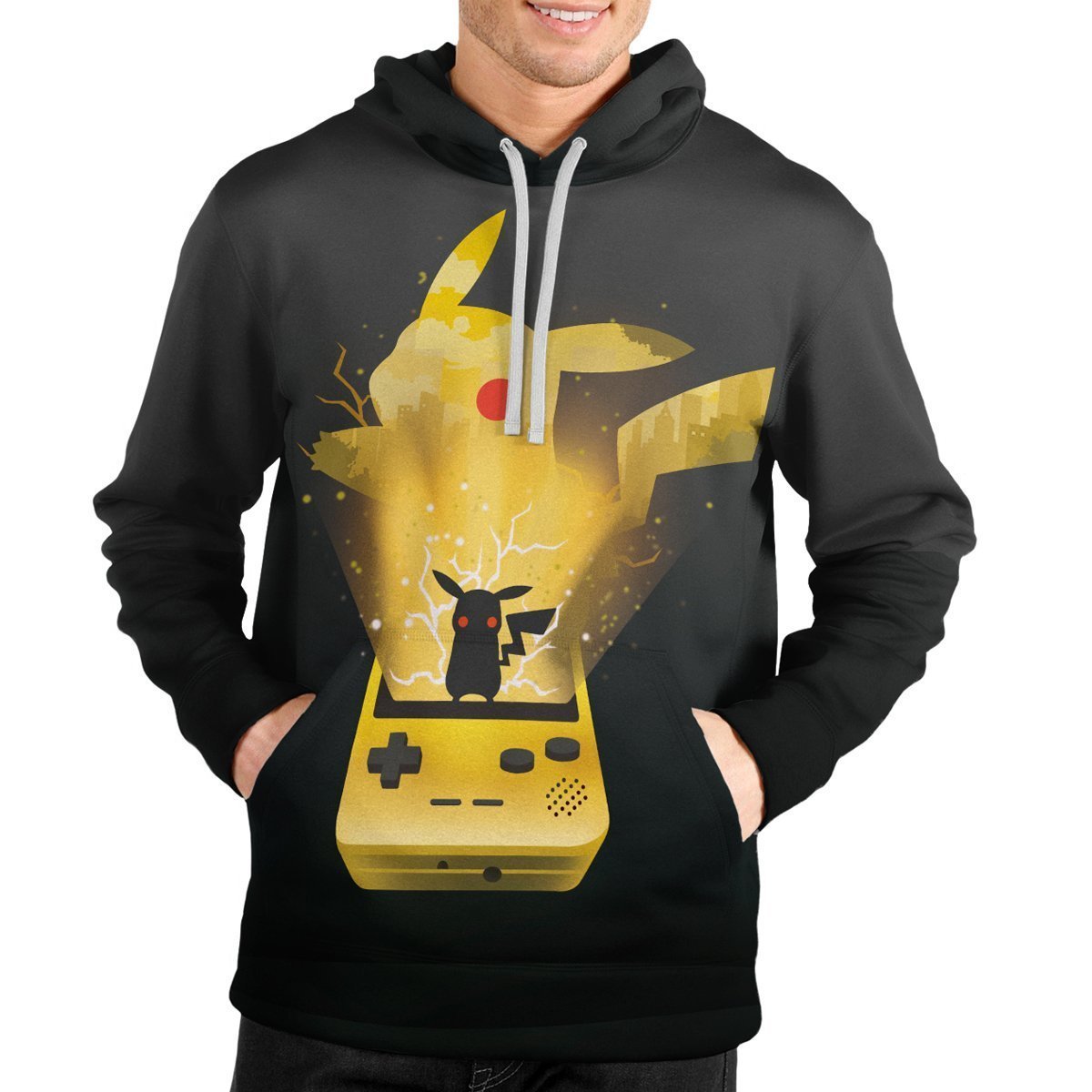 pika-game-unisex-pullover-hoodie-108186 pika game unisex pullover hoodie 108186 - Gear Anime
