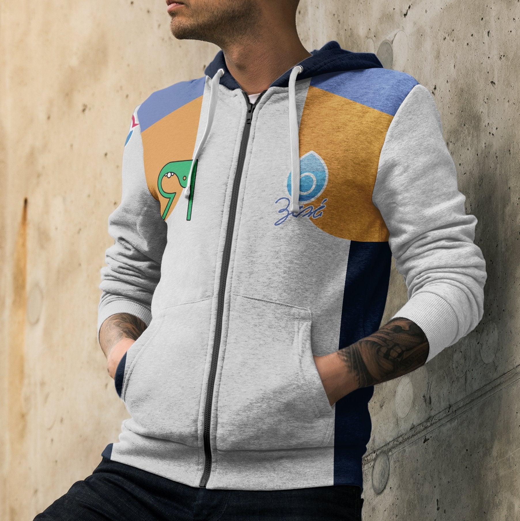 poke-water-uniform-unisex-zipped-hoodie-106025 poke water uniform unisex zipped hoodie 106025 - Gear Anime