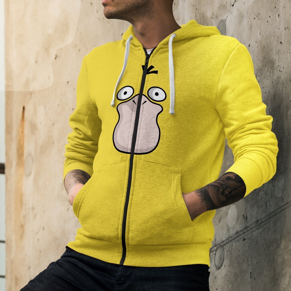 psyduck-unisex-zipped-hoodie-216728 psyduck unisex zipped hoodie 216728 - Gear Anime