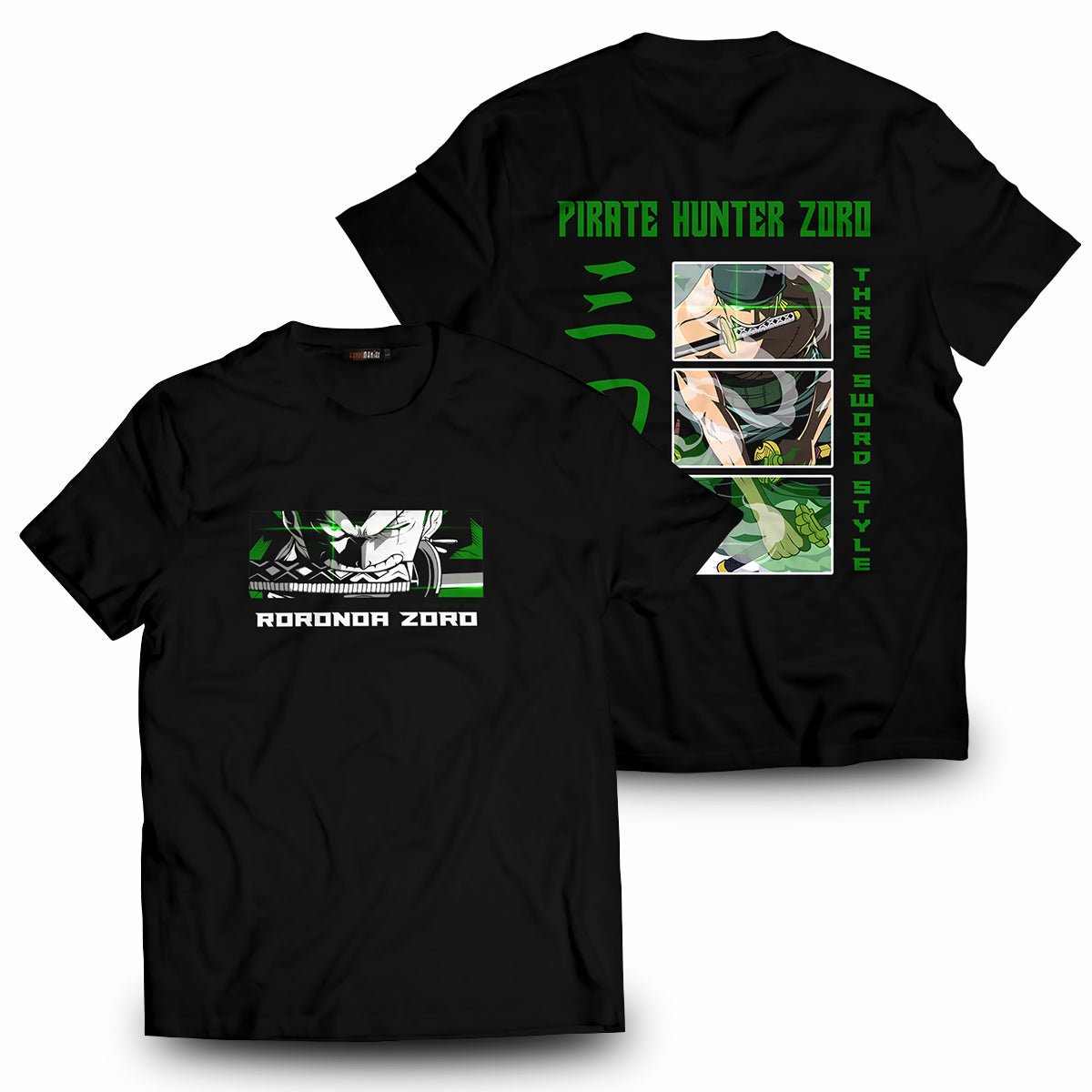 One Piece T-shirts - Quad Zoro Unisex T-Shirt FH0709 7 - Gear Anime quad zoro unisex t shirt 407230 - Gear Anime