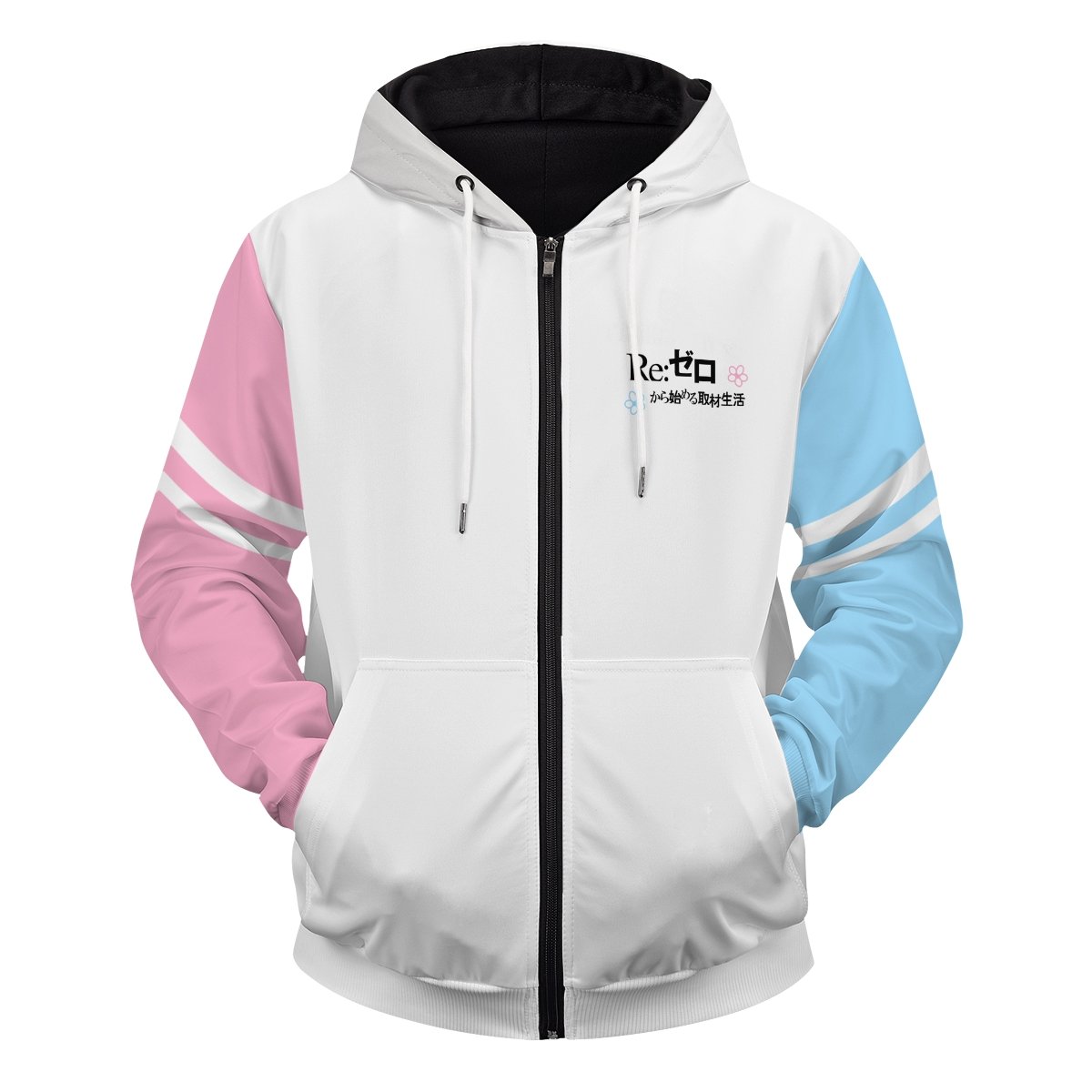 re-zero-rem-ram-unisex-zipped-hoodie-360010 re zero rem ram unisex zipped hoodie 360010 - Gear Anime