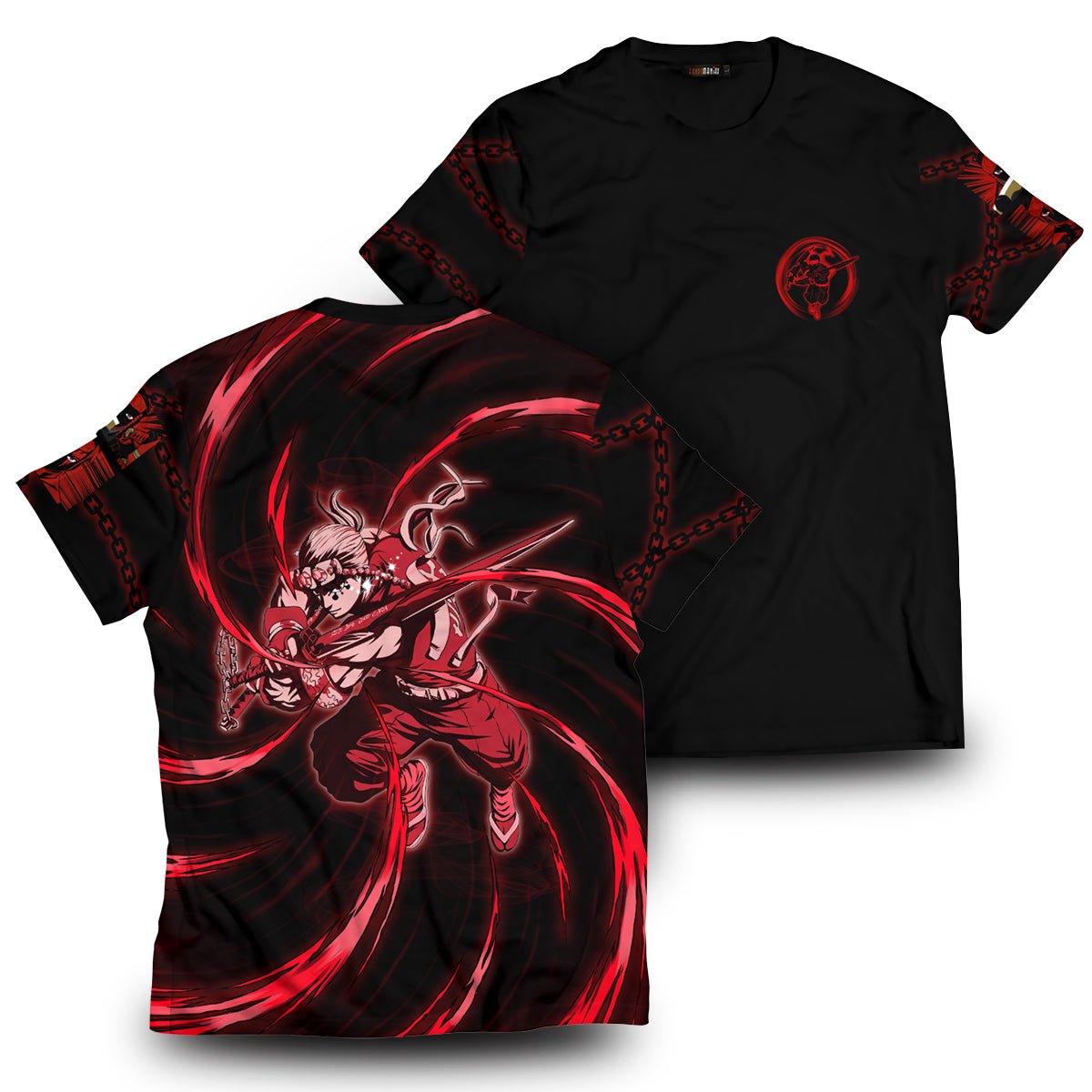 Demon Slayer T-Shirts - Red ED Uzui Unisex T-Shirt FH0709 8 - Gear Anime red ed uzui unisex t shirt 305206 - Gear Anime