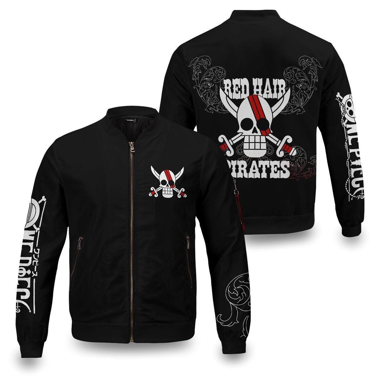 One Piece Jackets - Red Hair Pirates Bomber Jacket FH0709 13 - Gear Anime red hair pirates bomber jacket 326107 - Gear Anime