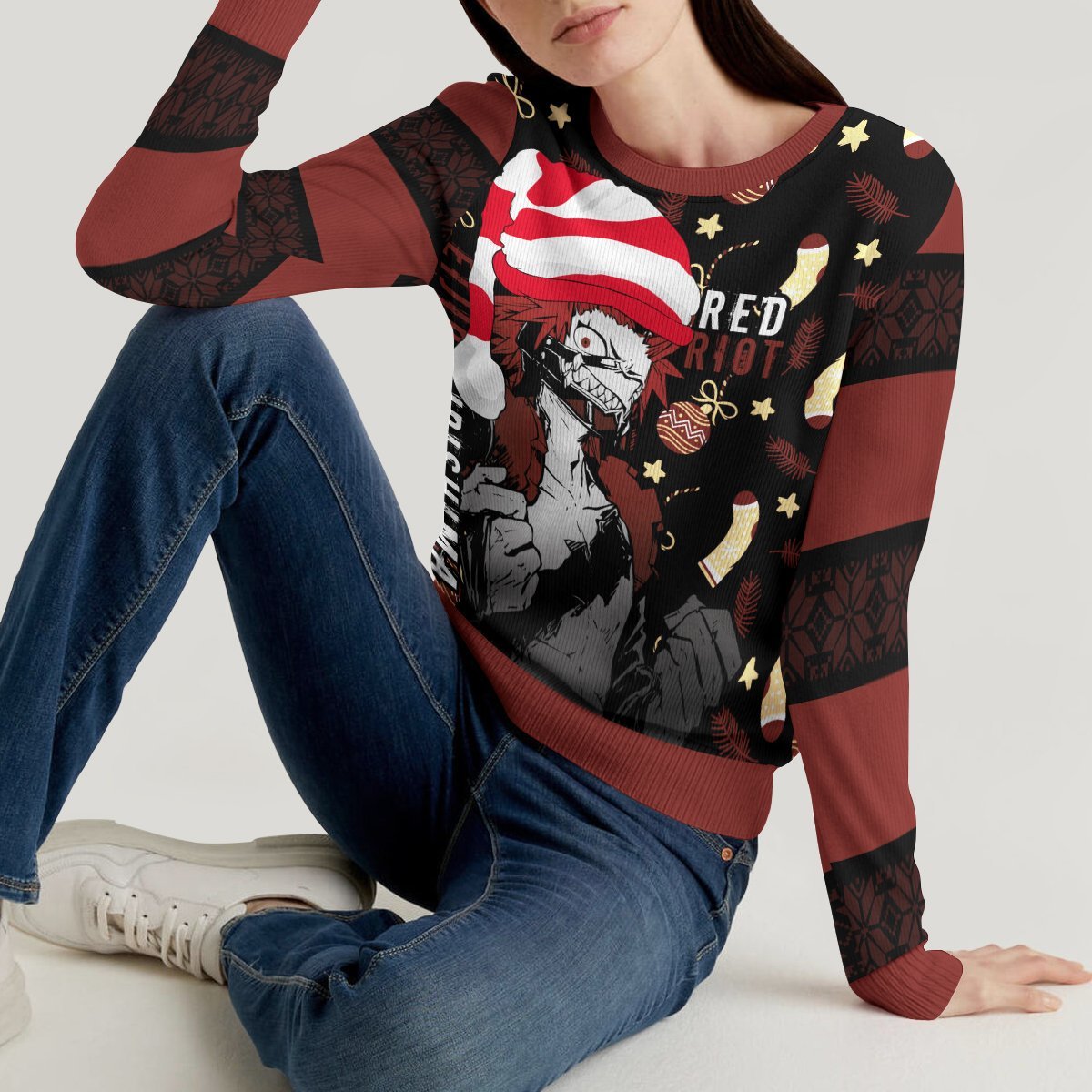 red-riot-kirishima-unisex-wool-sweater-202083 red riot kirishima unisex wool sweater 202083 - Gear Anime