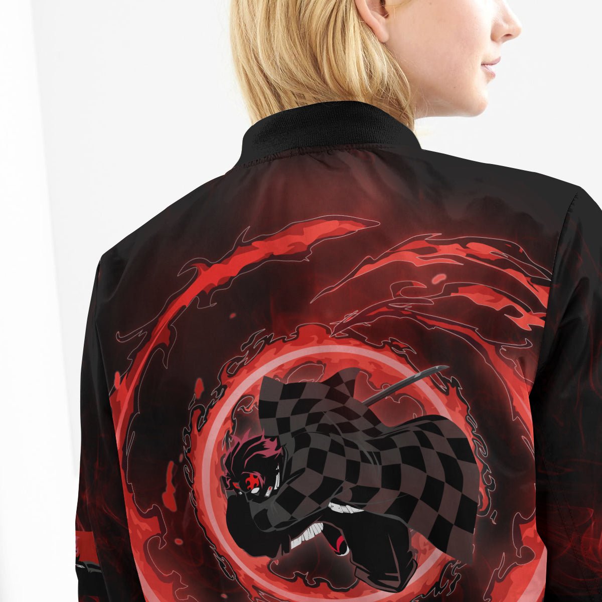 red-tanjiro-bomber-jacket-789243 red tanjiro bomber jacket 789243 - Gear Anime