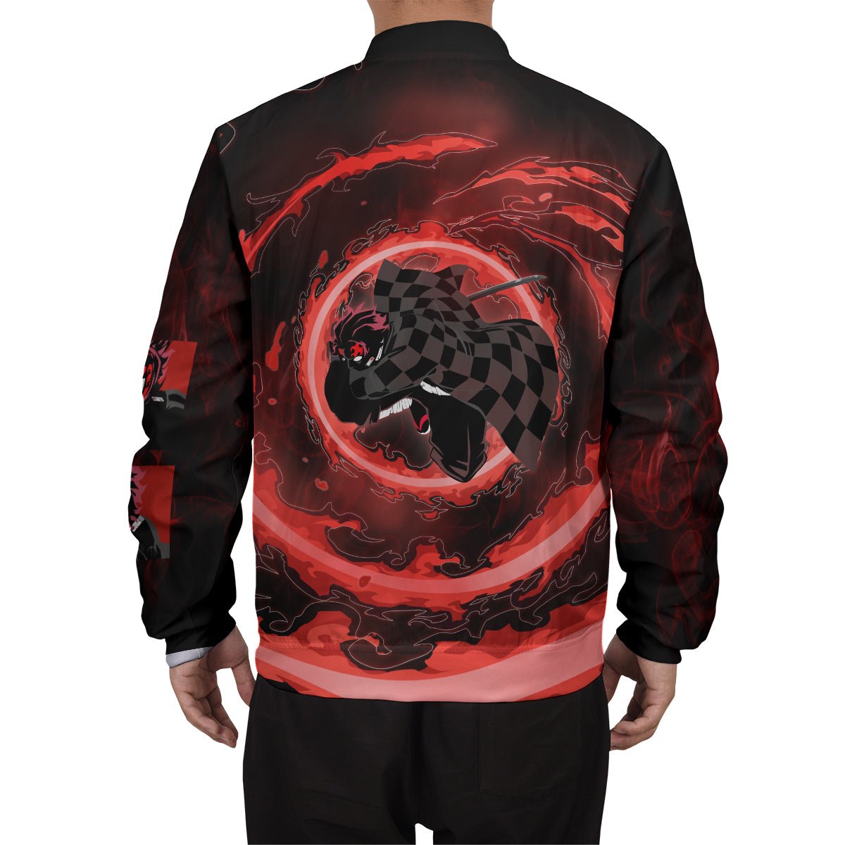 red-tanjiro-bomber-jacket-831904 red tanjiro bomber jacket 831904 - Gear Anime