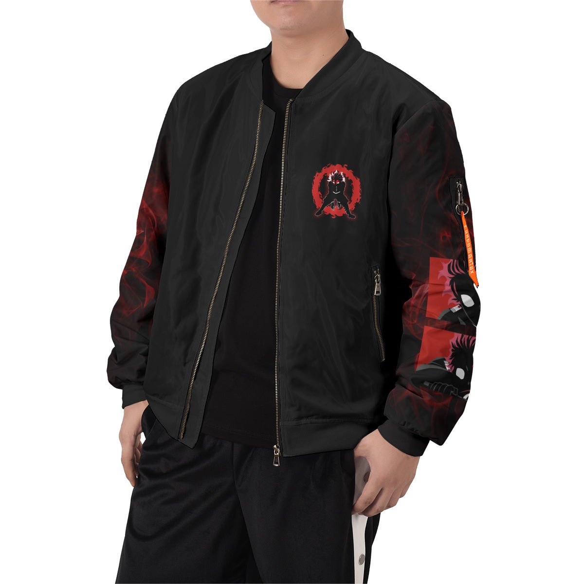 red-tanjiro-bomber-jacket-915055 red tanjiro bomber jacket 915055 - Gear Anime