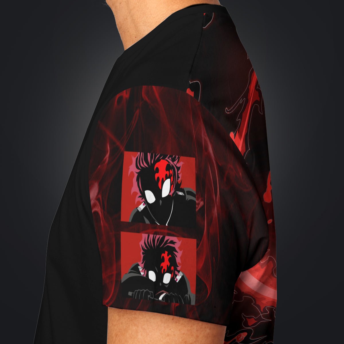 red-tanjiro-unisex-t-shirt-145032 red tanjiro unisex t shirt 145032 - Gear Anime