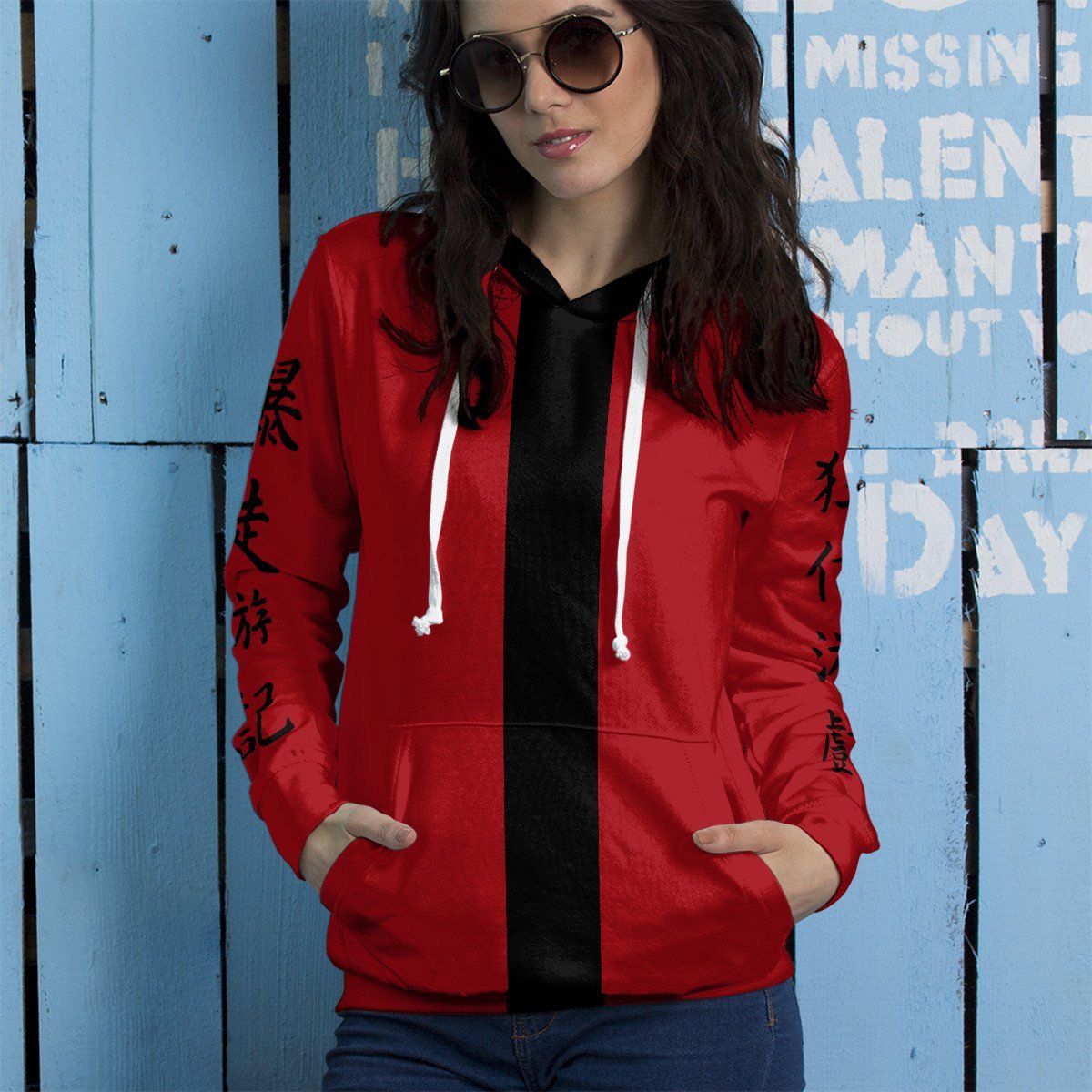 red-tenjiku-unisex-pullover-hoodie-161598 red tenjiku unisex pullover hoodie 161598 - Gear Anime