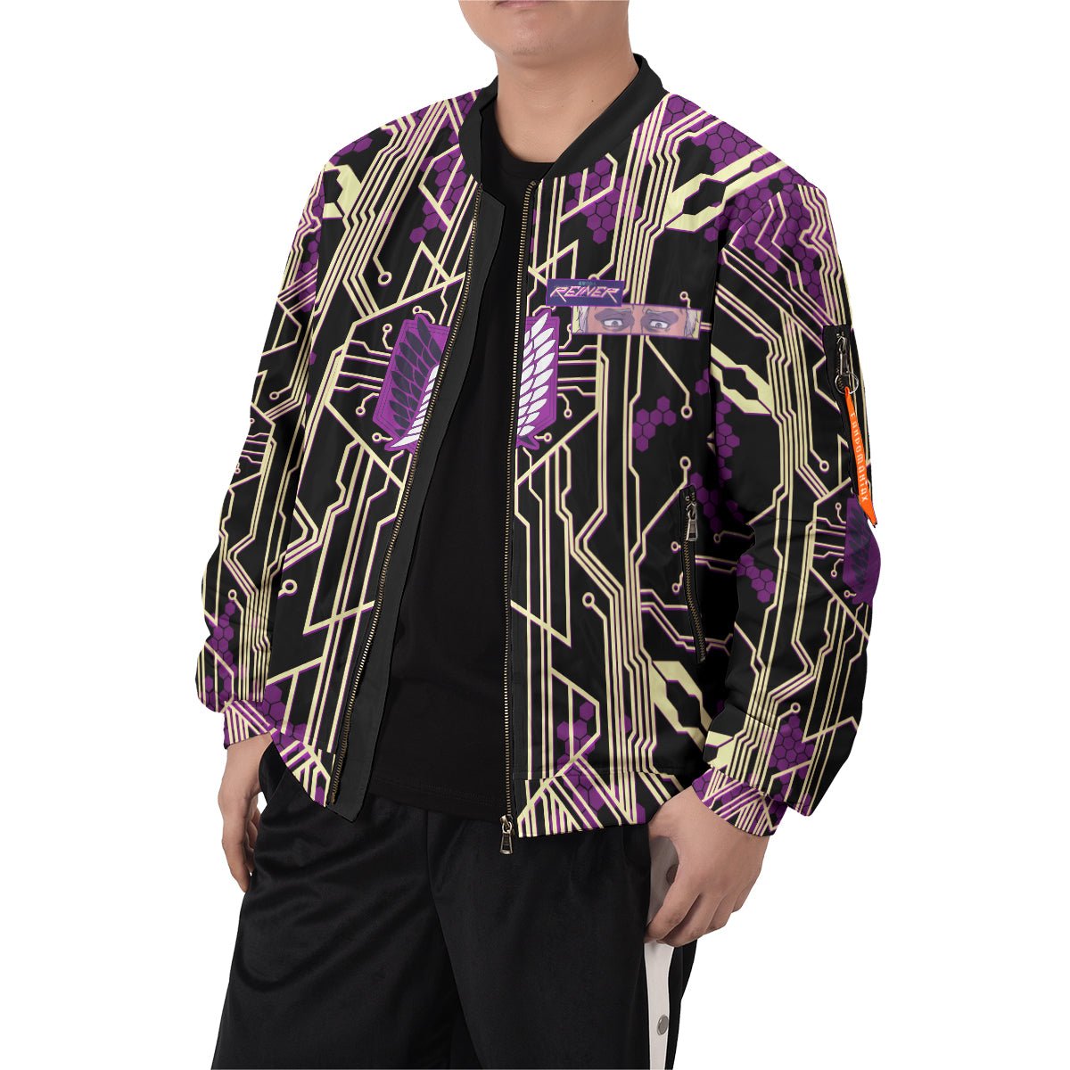 reiner-cyber-bomber-jacket-179711 reiner cyber bomber jacket 179711 - Gear Anime
