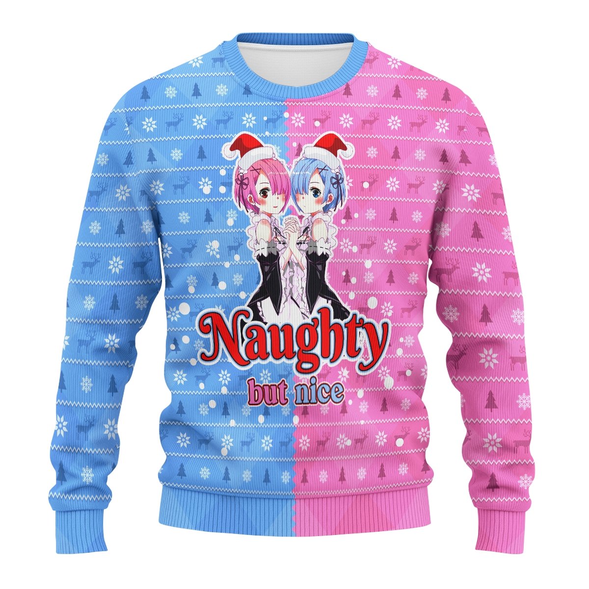 rem-ram-list-unisex-wool-sweater-549549 rem ram list unisex wool sweater 549549 - Gear Anime