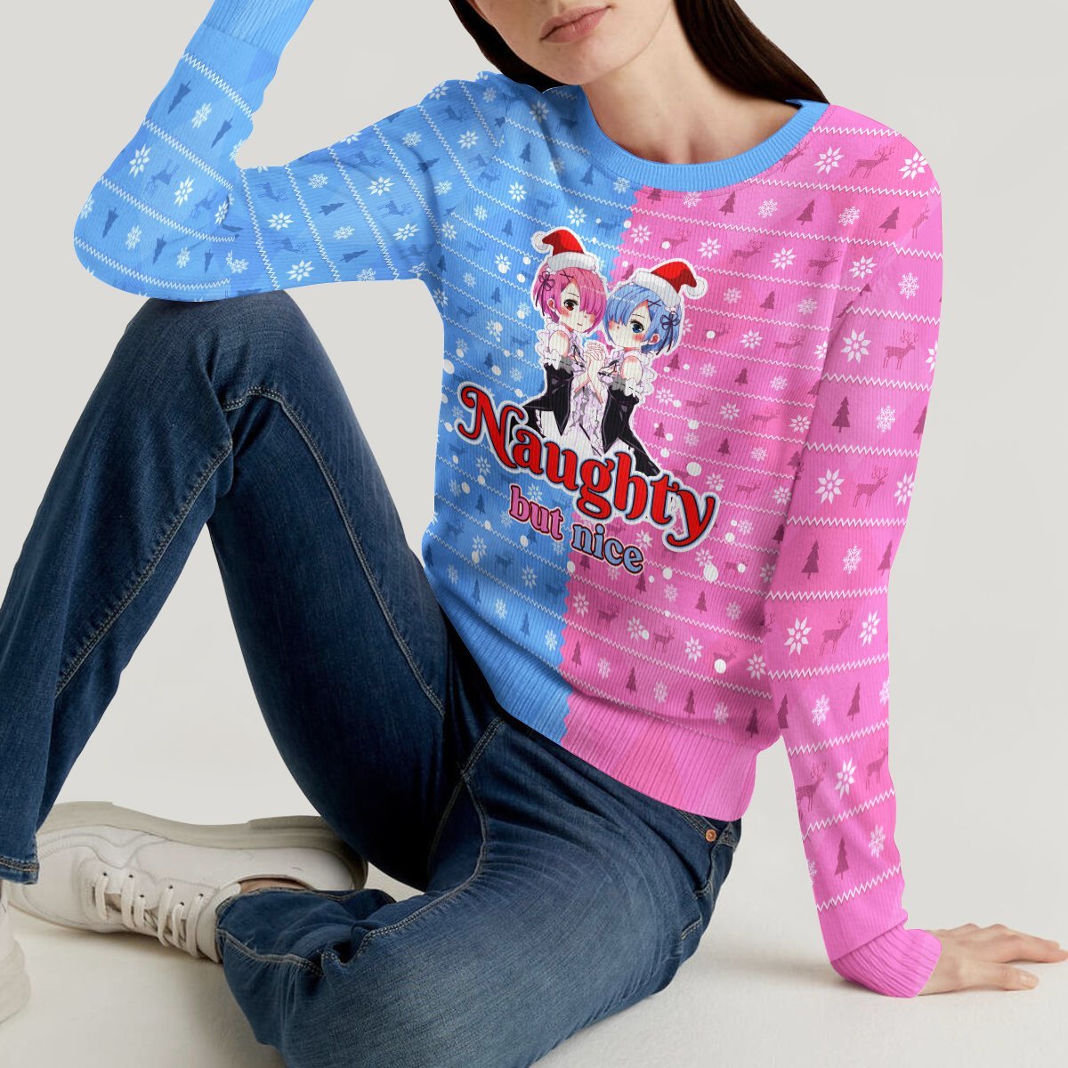 rem-ram-list-unisex-wool-sweater-647085 rem ram list unisex wool sweater 647085 - Gear Anime